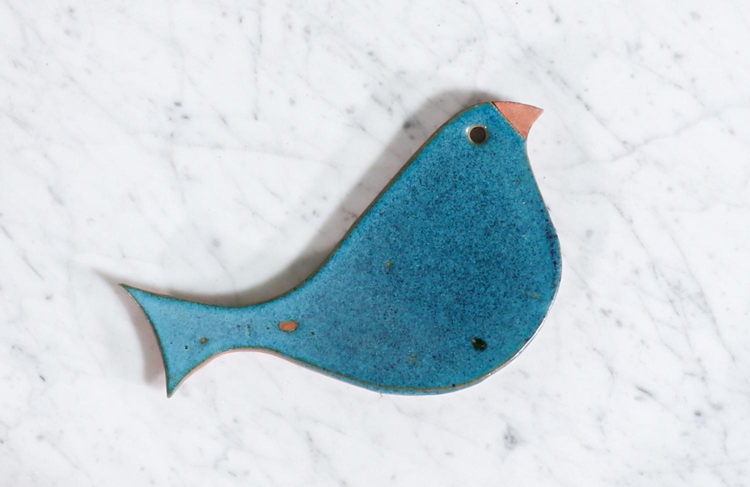 Mid-Century Modern California Modernist Glazed Ceramic Bird Sculpture by Doyle Lane