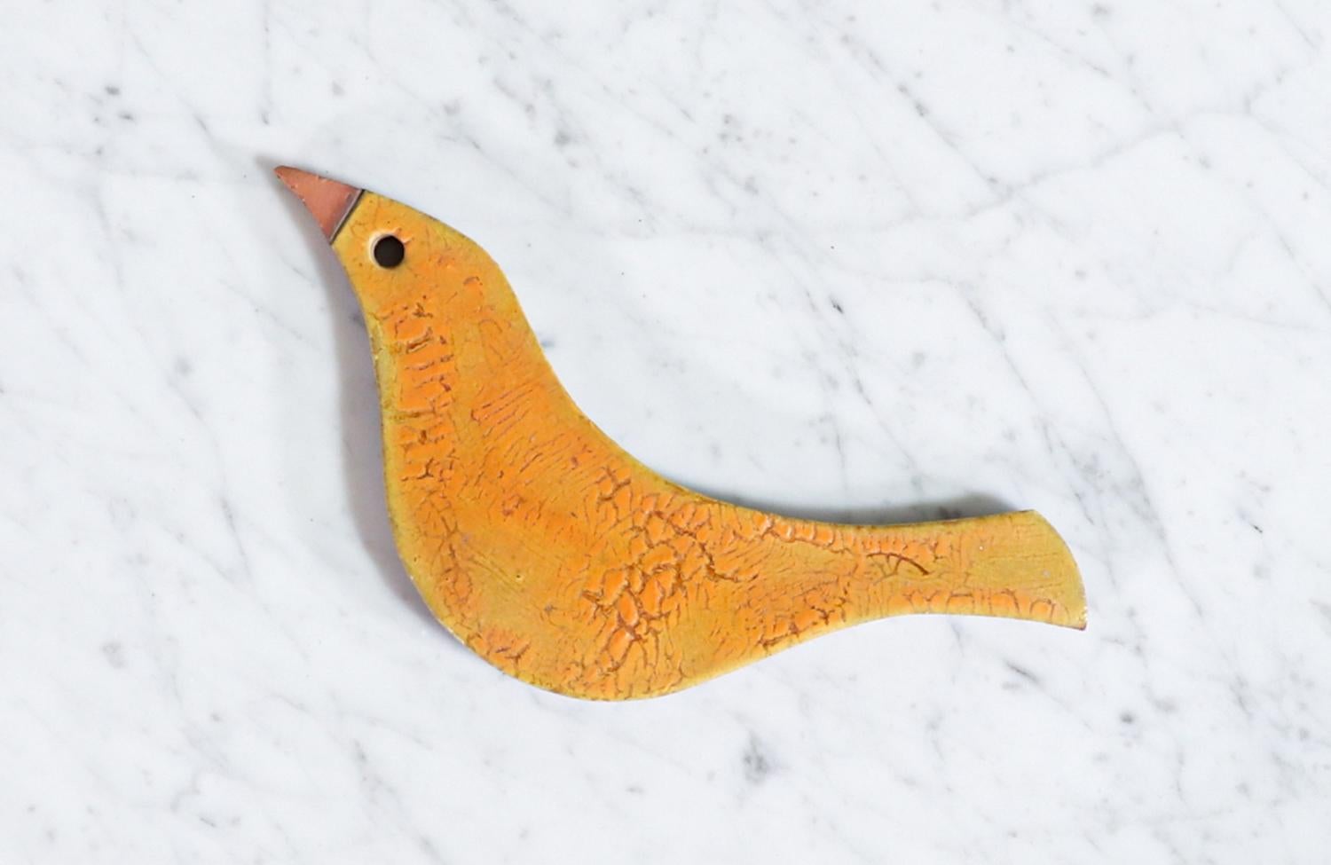 American California Modernist Glazed Ceramic Bird Sculpture by Doyle Lane