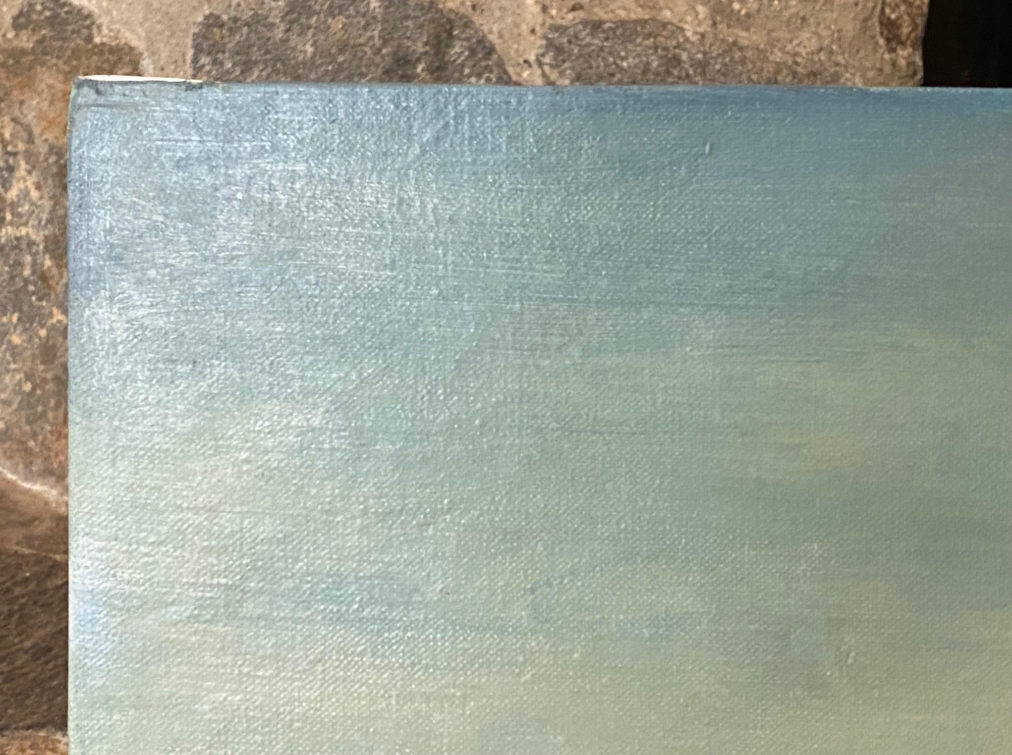 Pittura ad olio firmata California o Arizona Paesaggio montano desertico con nuvole in vendita 3