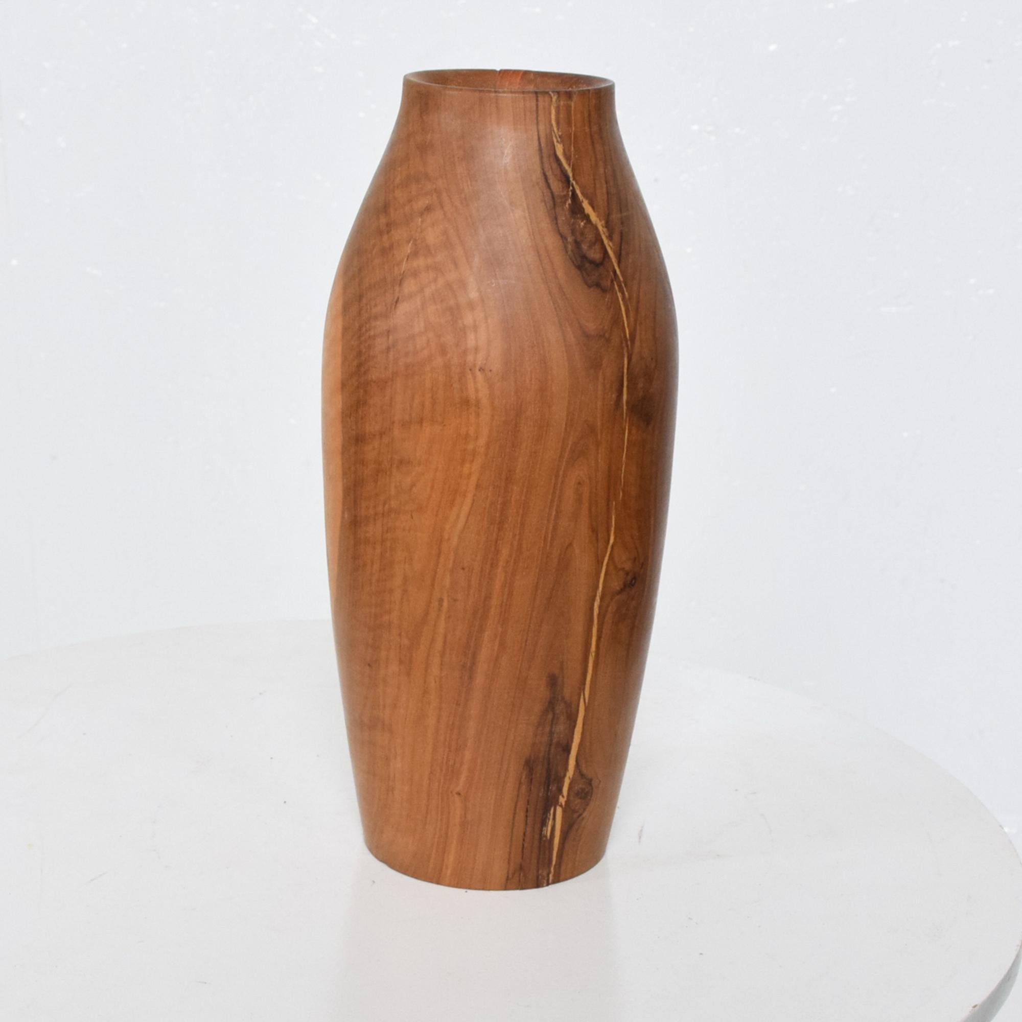 Late 20th Century California Organic Modern Sculptural Turned Wood Vase After Rude Osolnik, 1970s