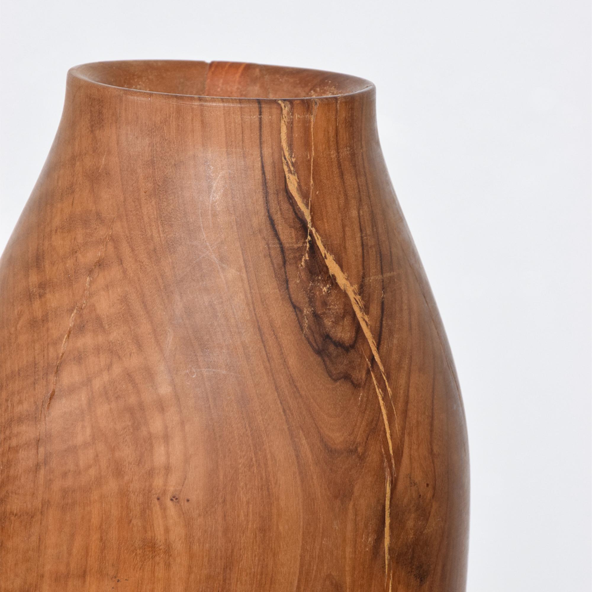 California Organic Modern Sculptural Turned Wood Vase After Rude Osolnik, 1970s 1