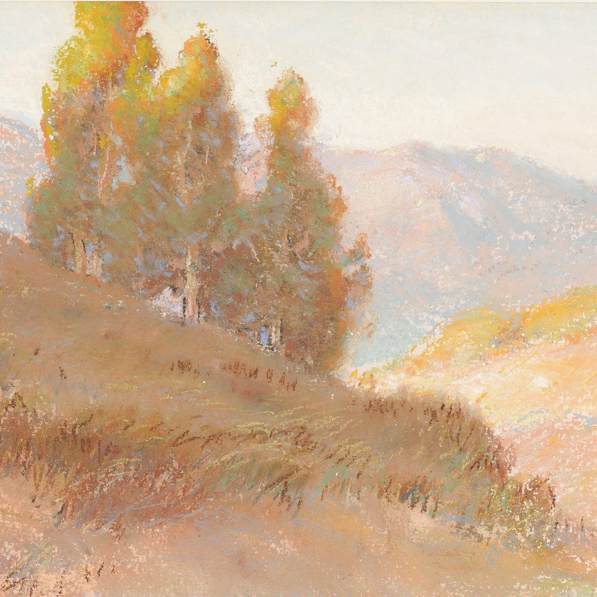 American California pastel landscape, 1910-20 For Sale