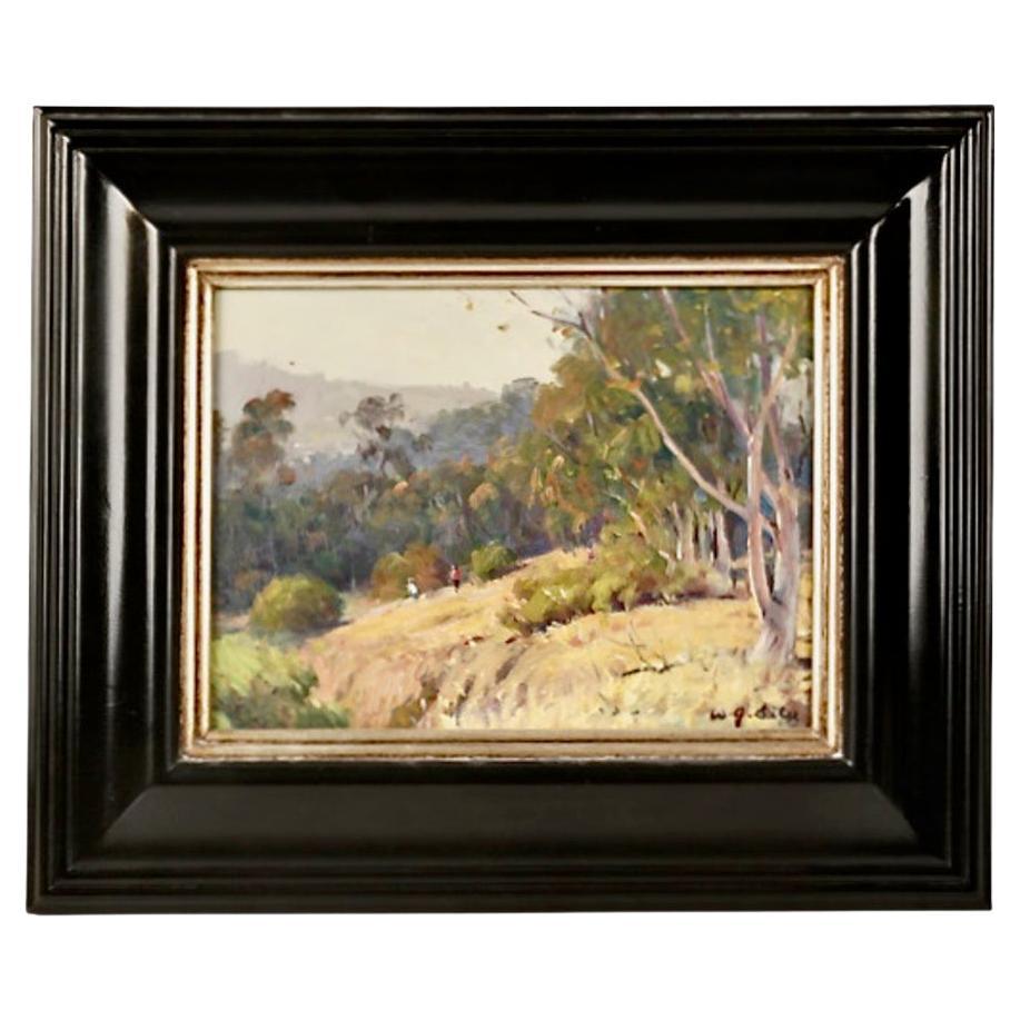 This is a charming small impressionist painting of Occidental Hill, a location in Southern California. The painting was exhibited at 