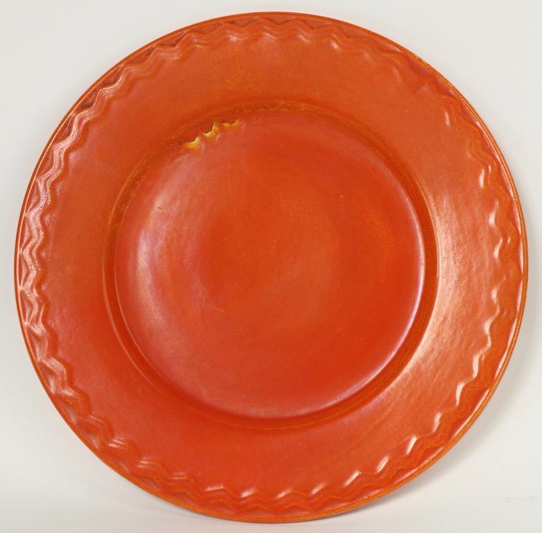 20th Century California Pottery Chop Plate Possibly  Catalina or Pacific Pottery