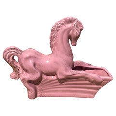 California Pottery Equestrian Stallion TV Lamp & Planter by Gilner Pottery