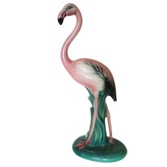 California Pottery Flamingo Statues signed Will-George