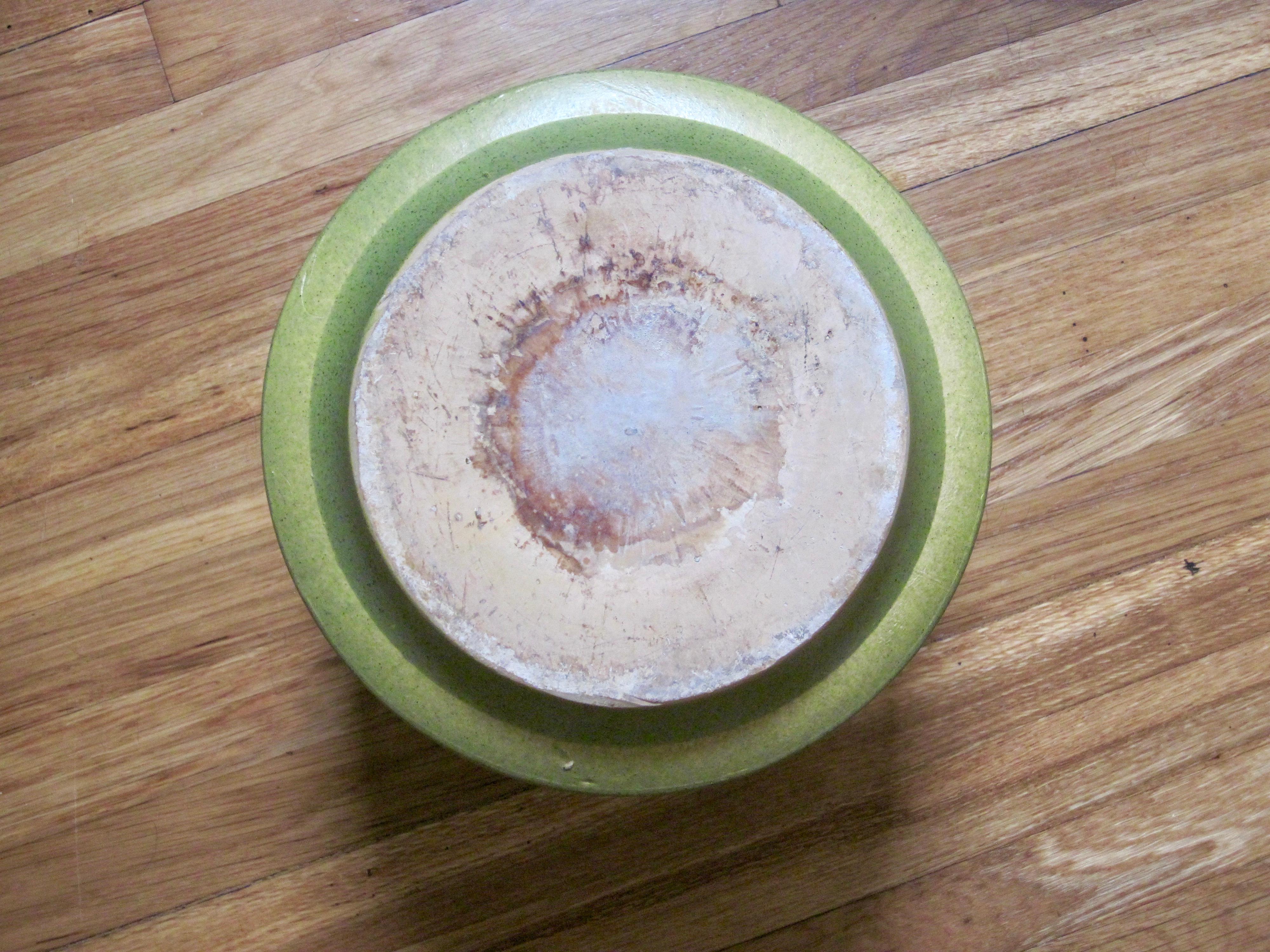 California Pottery Green Speckled Planter Pot 2