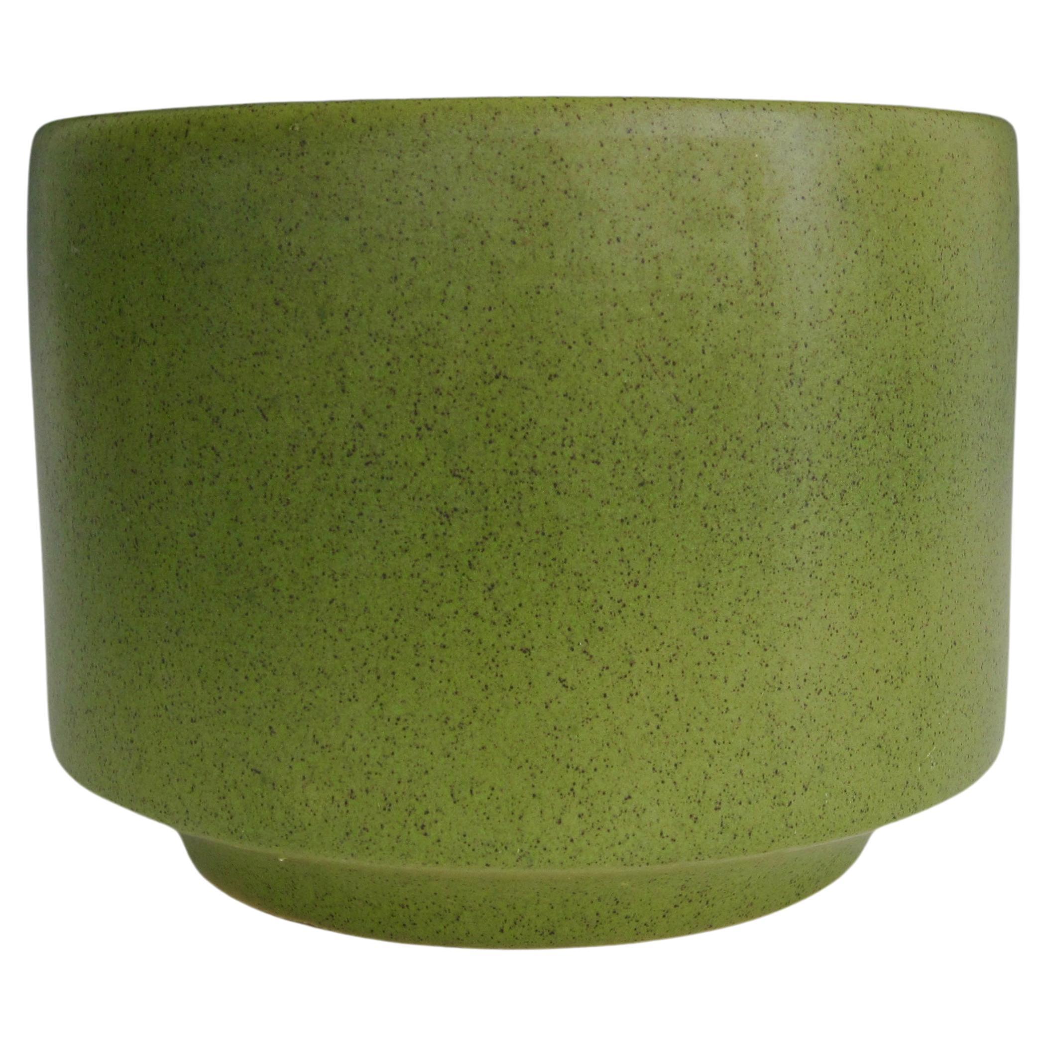 California Pottery Green Speckled Planter Pot 