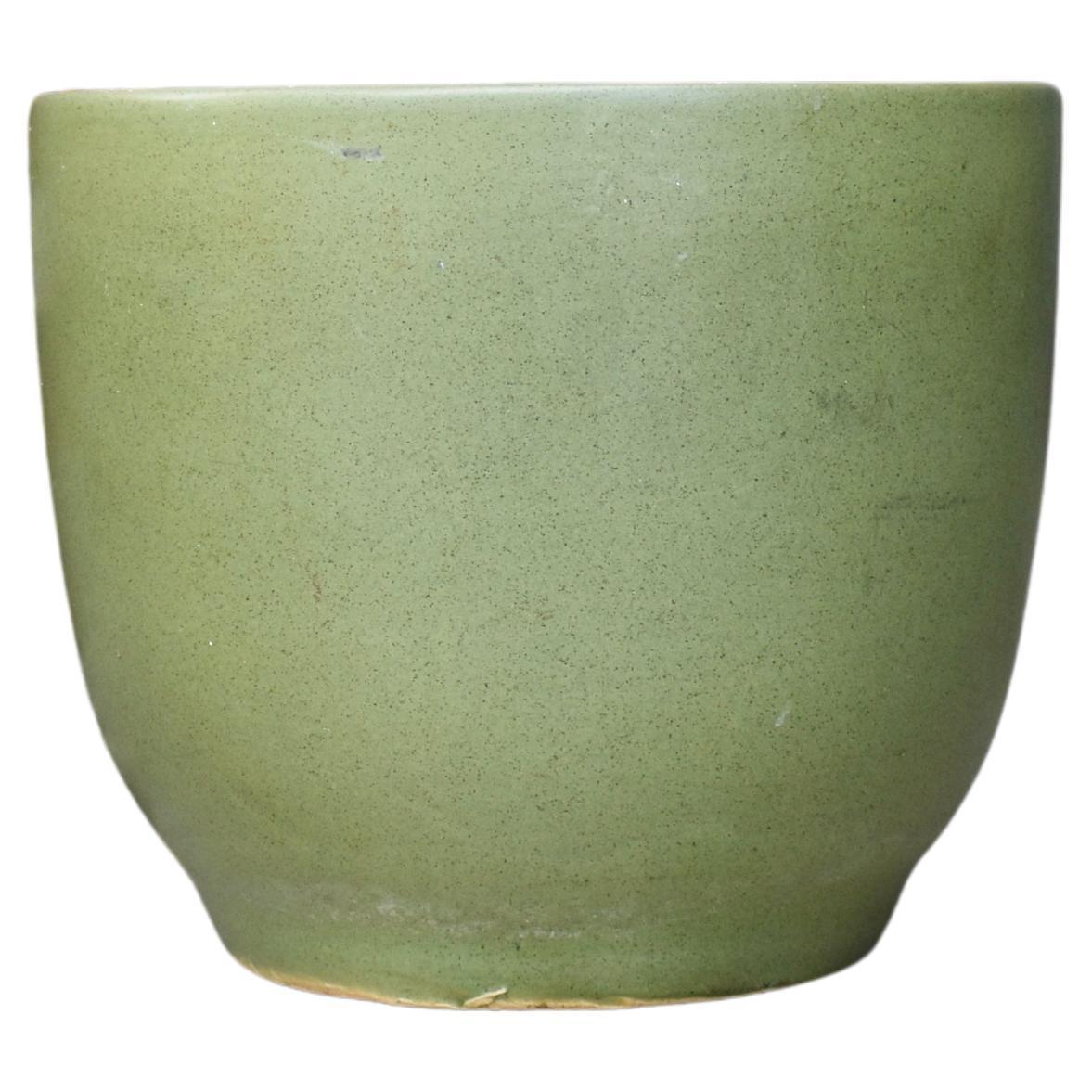 California Pottery Green Speckled Planter Pot