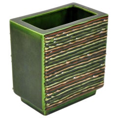 California Pottery Green Vase, USA, 1940s