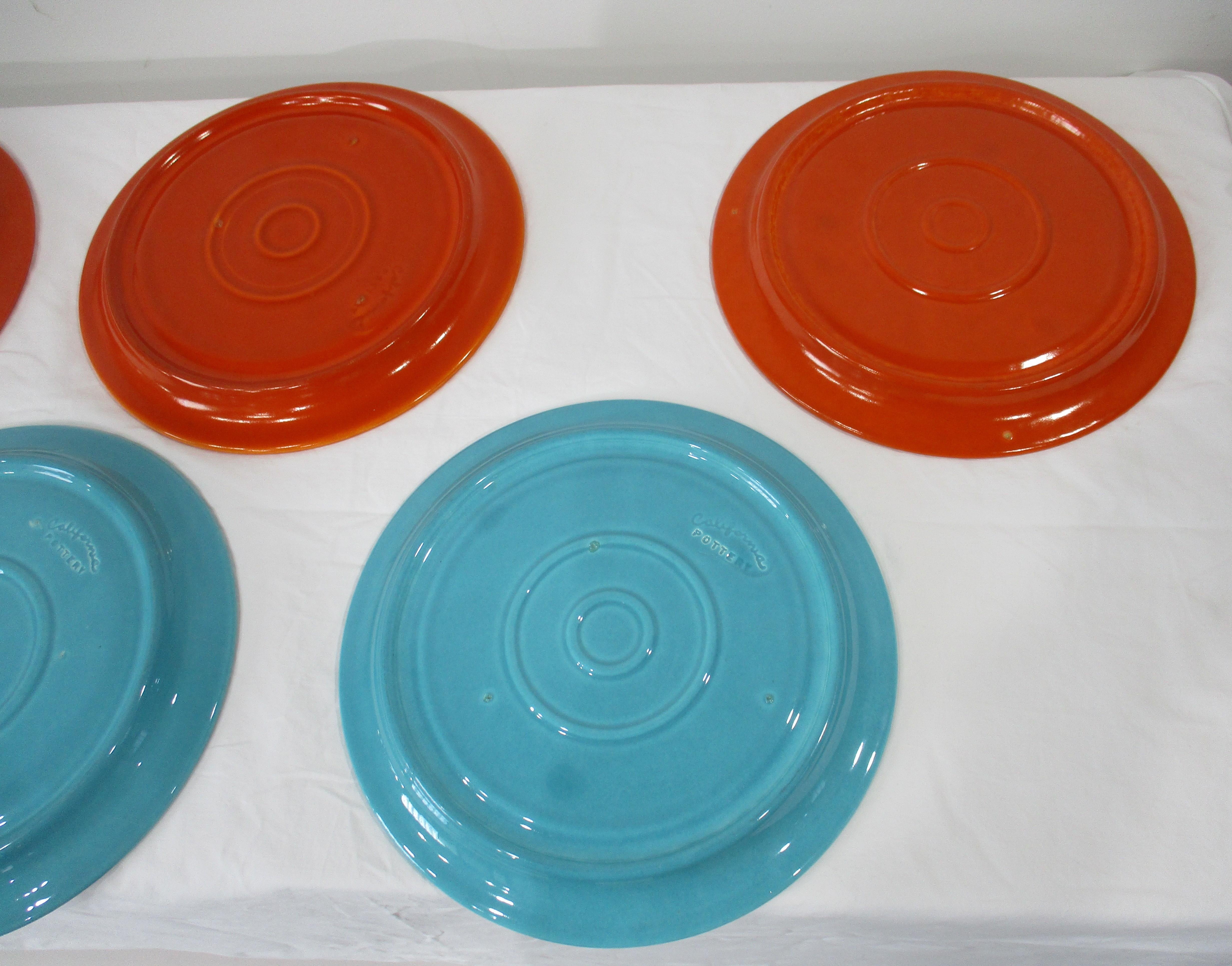Juego de Parrilla / Platos Divididos Metlox California Pottery en venta 3