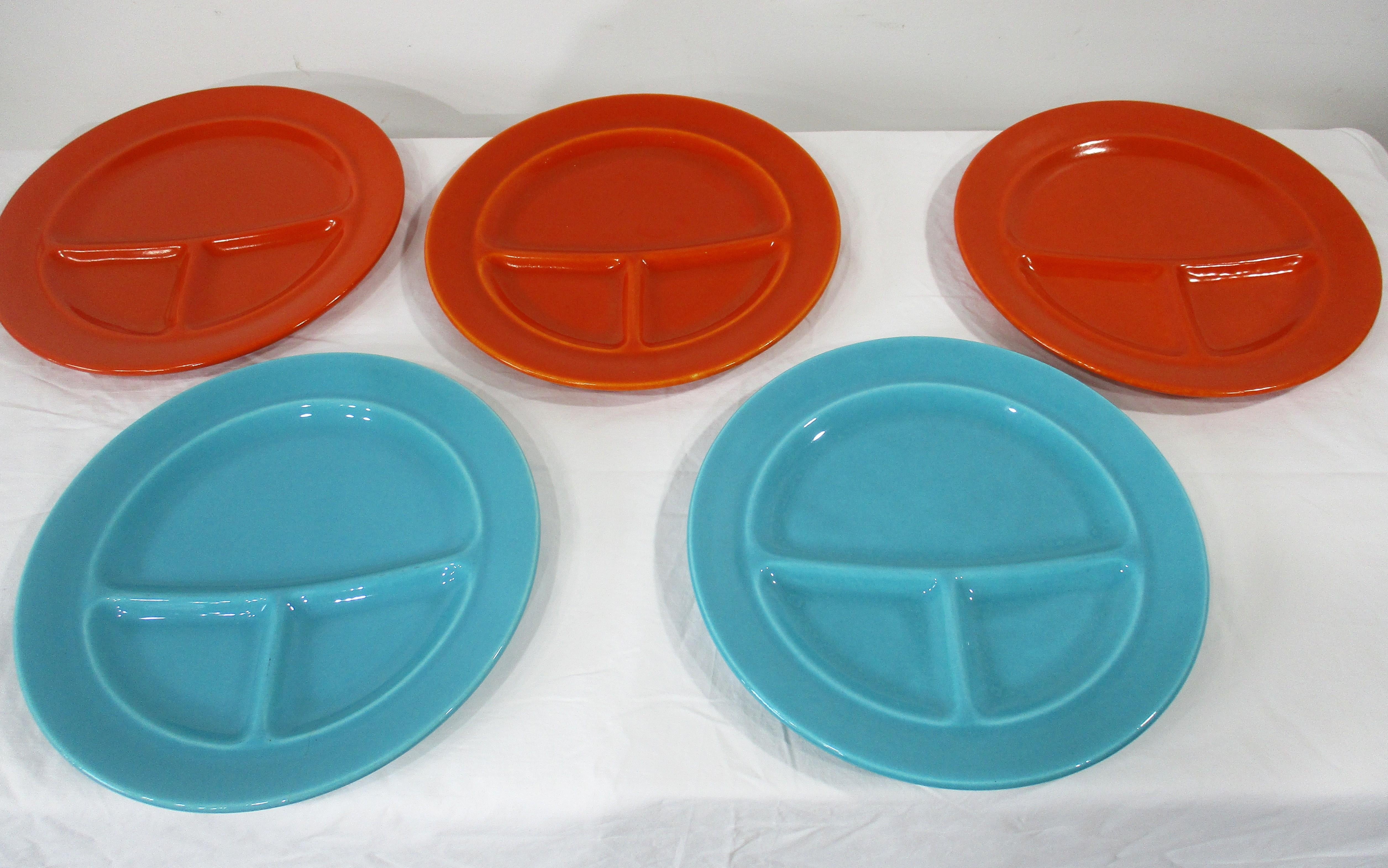 Juego de Parrilla / Platos Divididos Metlox California Pottery en venta 6