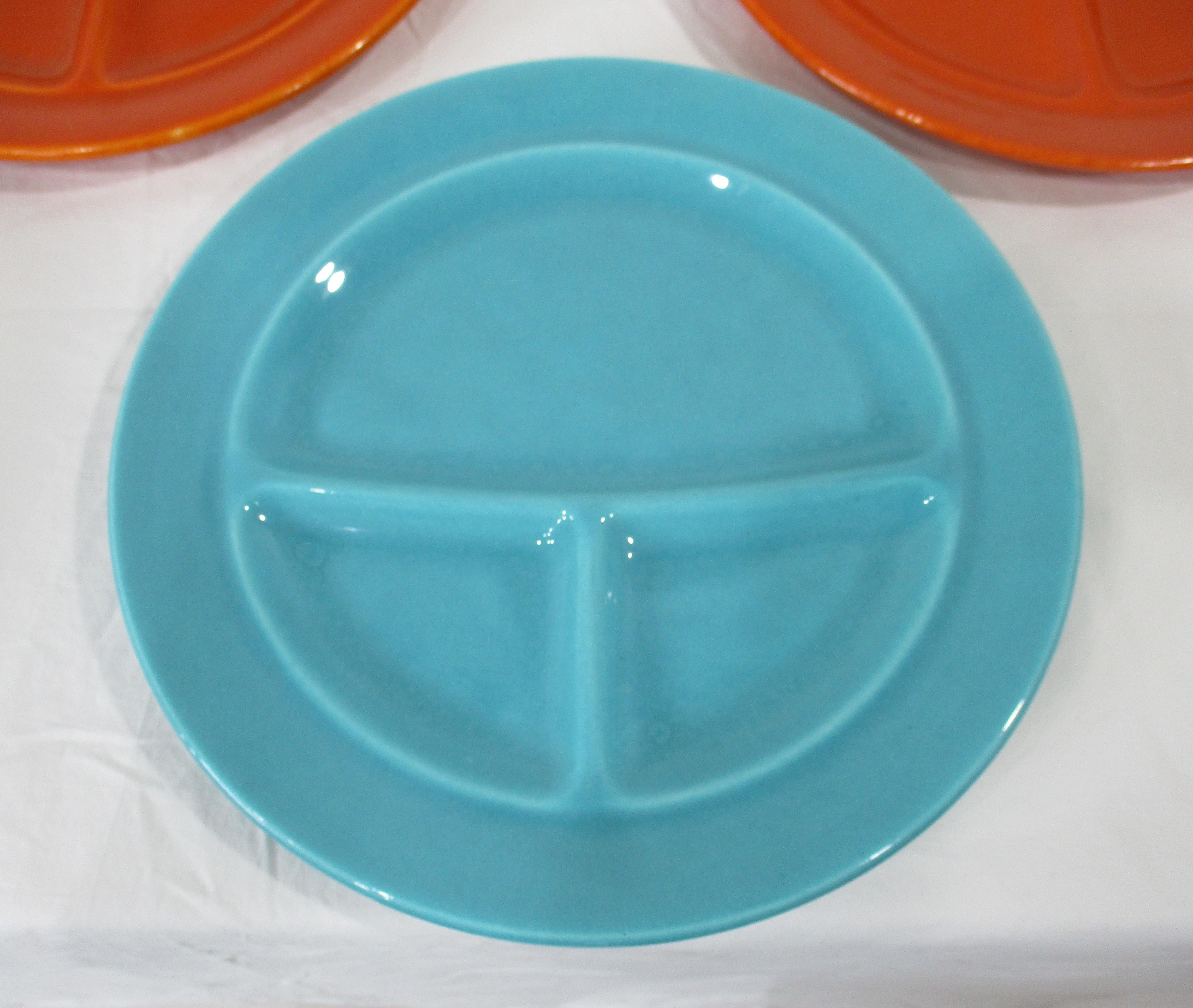 Juego de Parrilla / Platos Divididos Metlox California Pottery Moderno de mediados de siglo en venta