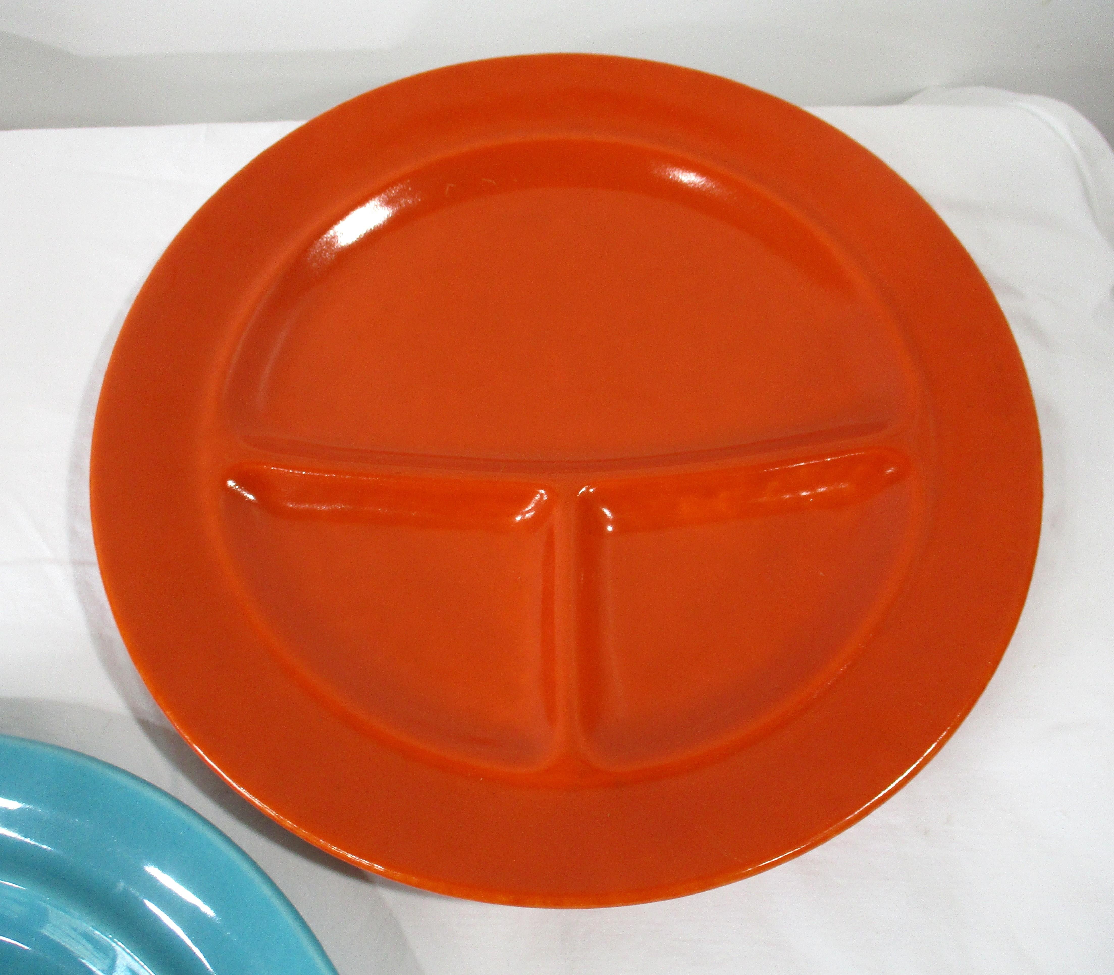 Juego de Parrilla / Platos Divididos Metlox California Pottery Estadounidense en venta