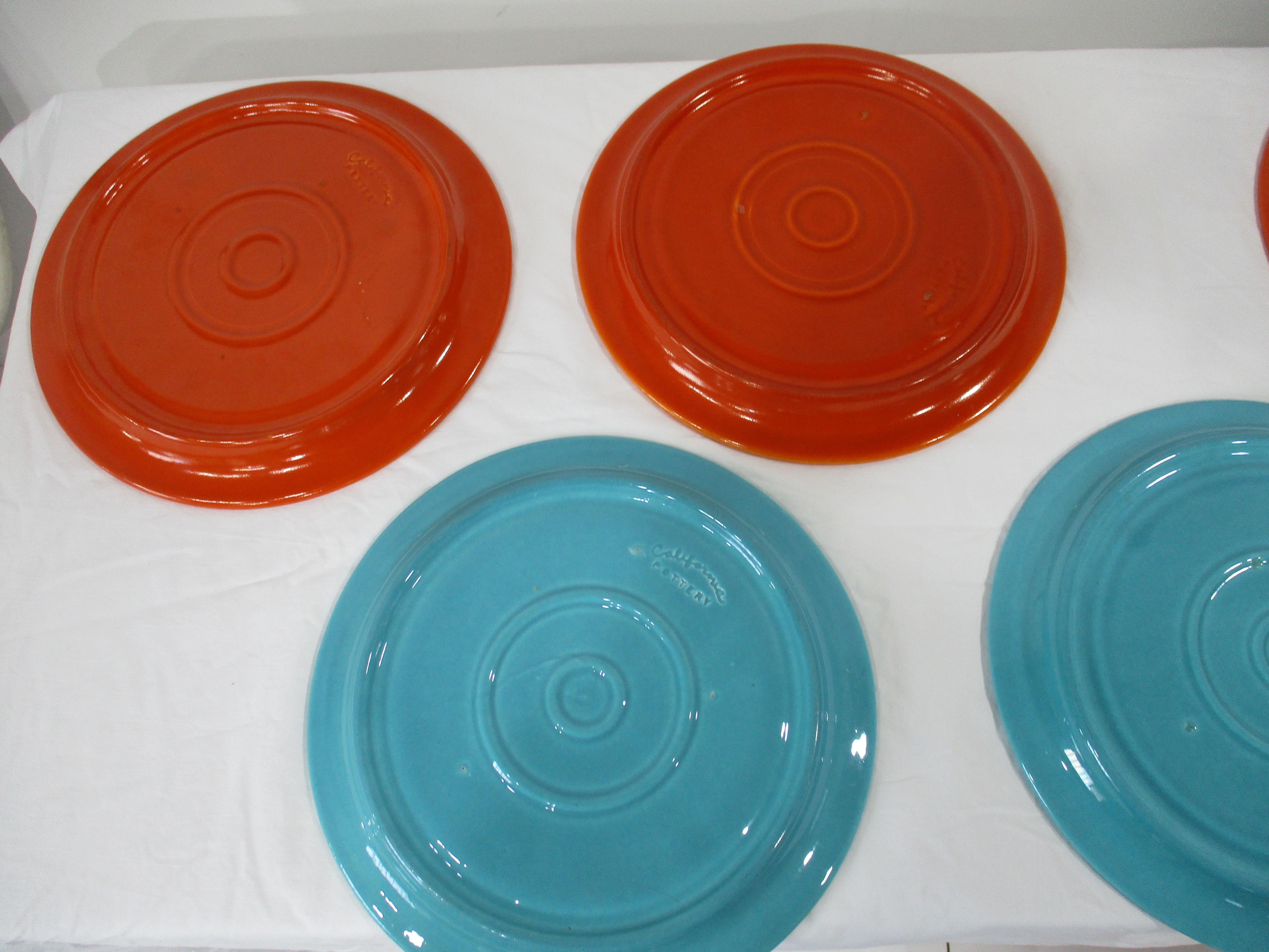 Juego de Parrilla / Platos Divididos Metlox California Pottery en venta 2