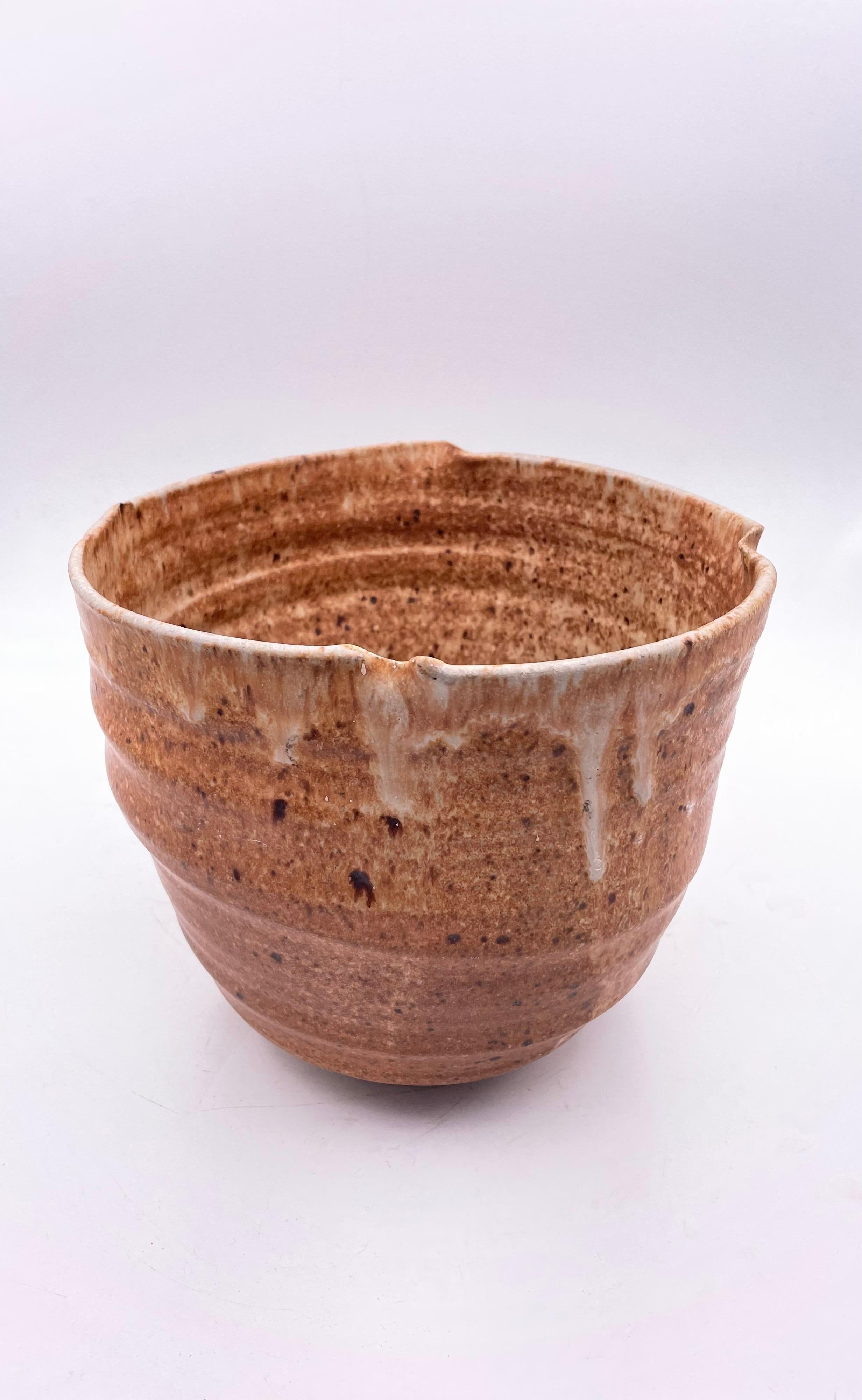 Mid-Century Modern California Pottery Hand Thrown Planter Signed Mid Century