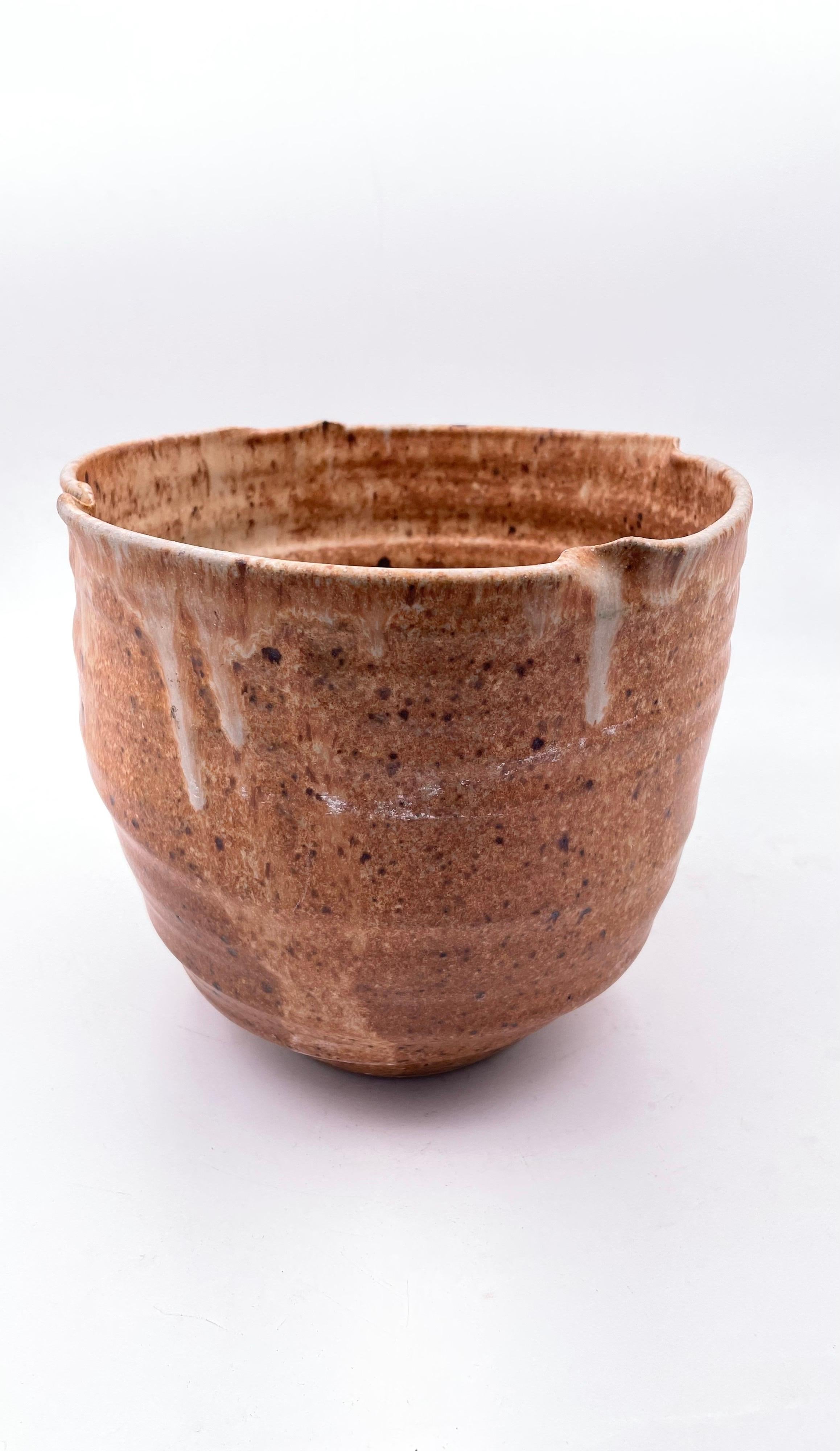 California Pottery Hand Thrown Planter Signed Mid Century 1