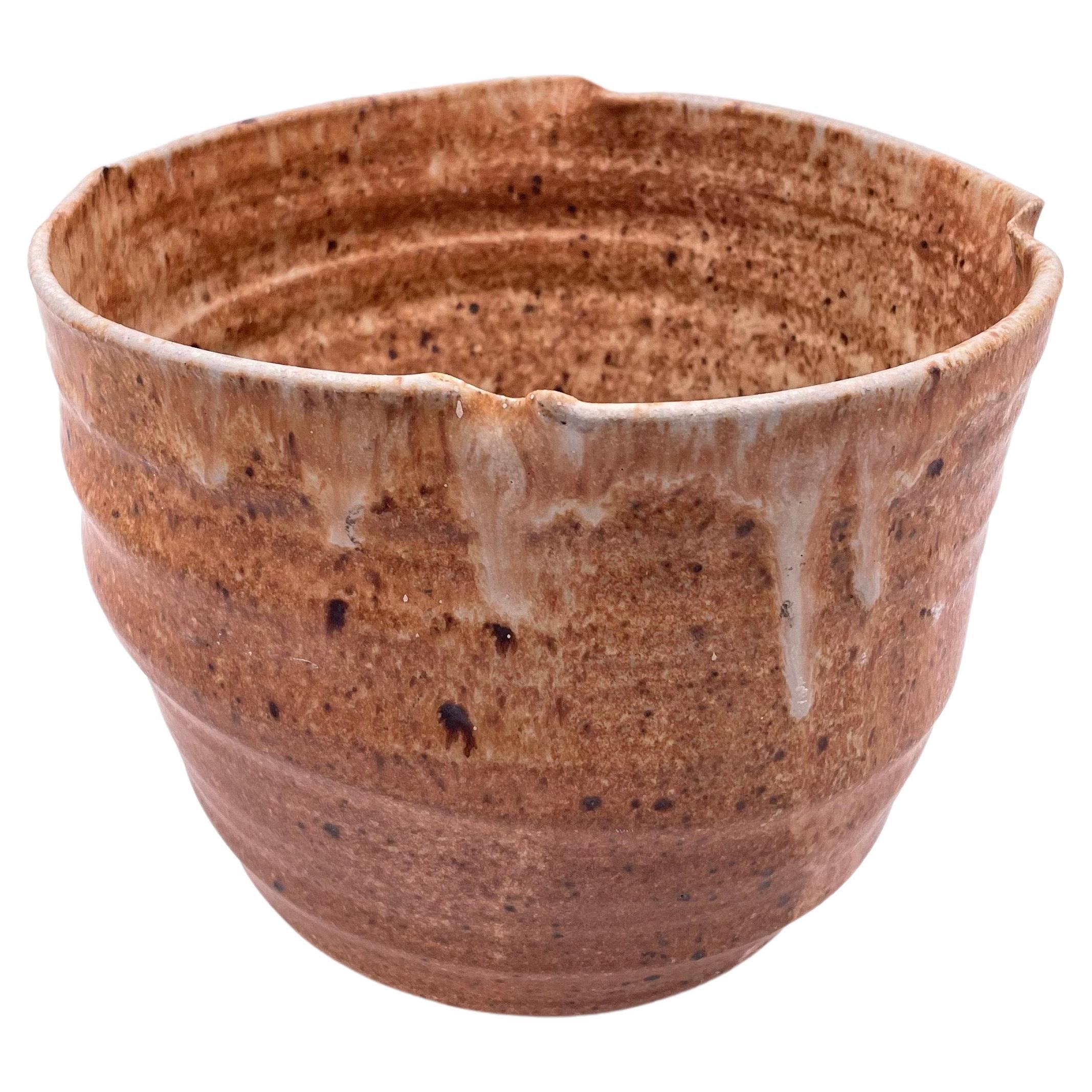 California Pottery Hand Thrown Planter Signed Mid Century