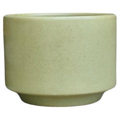 California Pottery Matte Green Speckled Planter Pot