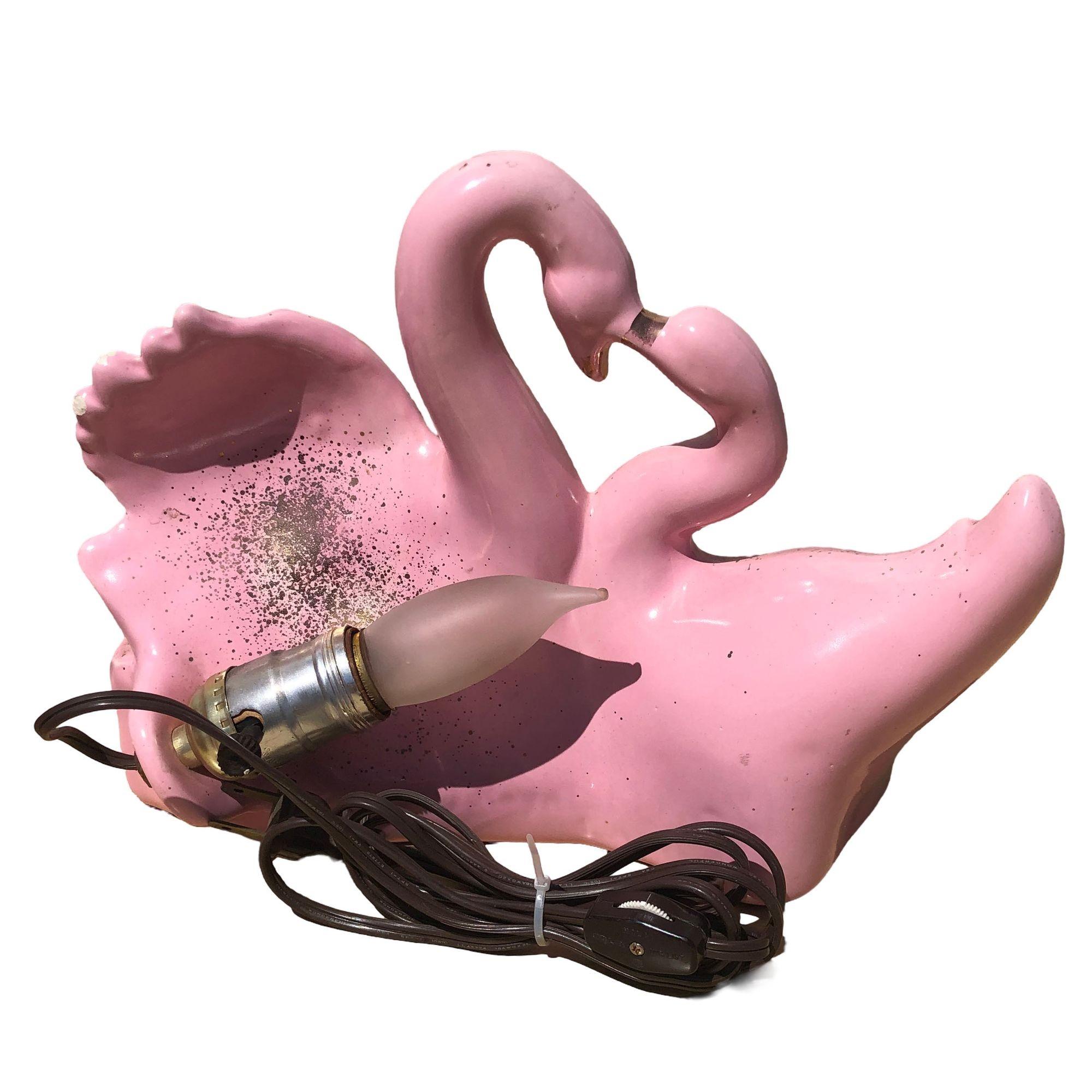 Américain California Pottery Jardinière et lampe Swan Love TV par Royal Fleet en vente