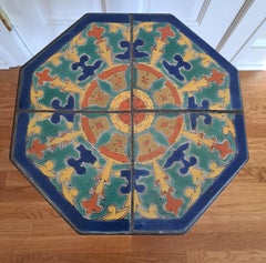 Table à carreaux de California Pottery Malibu Potteries