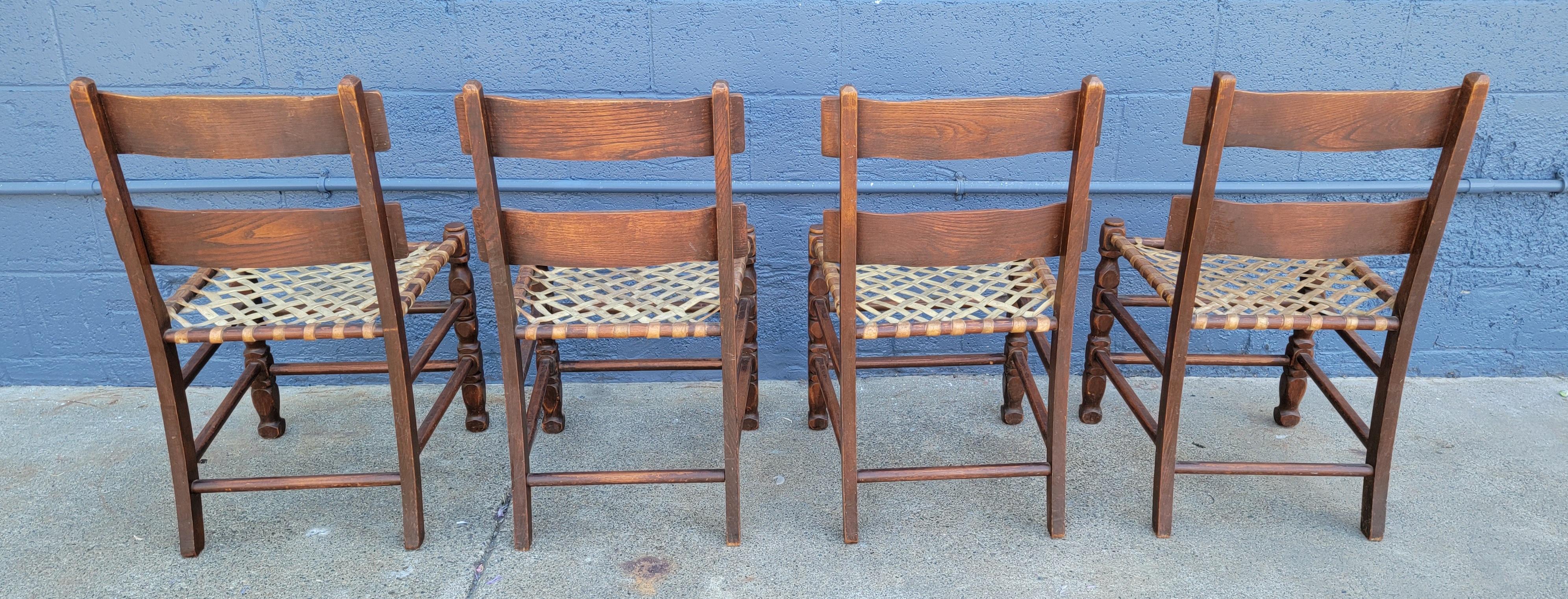 California Rancho / Spanish Colonial Dining Chairs, Set 4 In Fair Condition In Fulton, CA