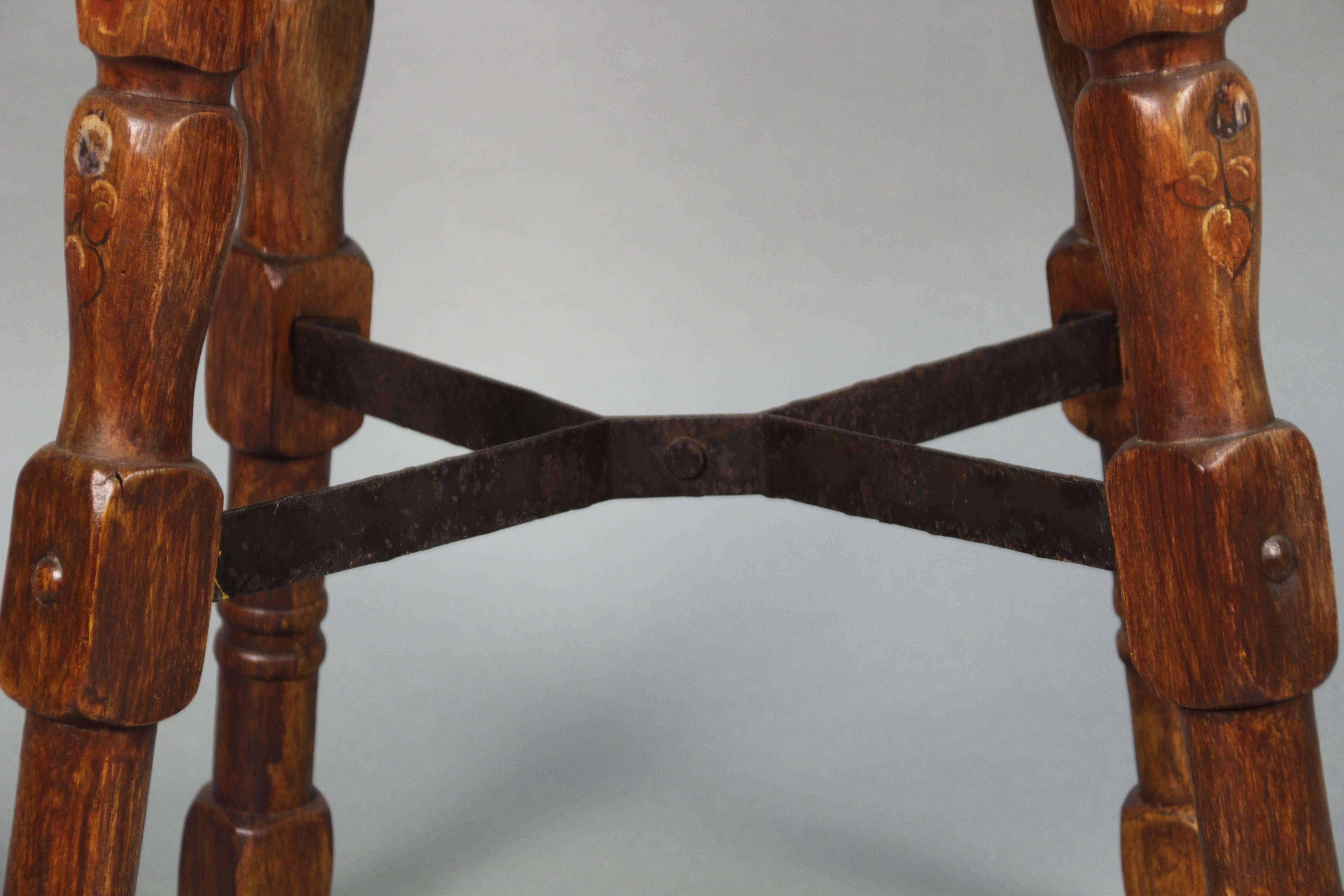 Rancho Monterey California Rancho Style Table with Iron Stretcher