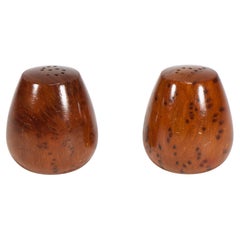 California Redwood Carved Salt
Pepper Shakers, American Studio Craft
