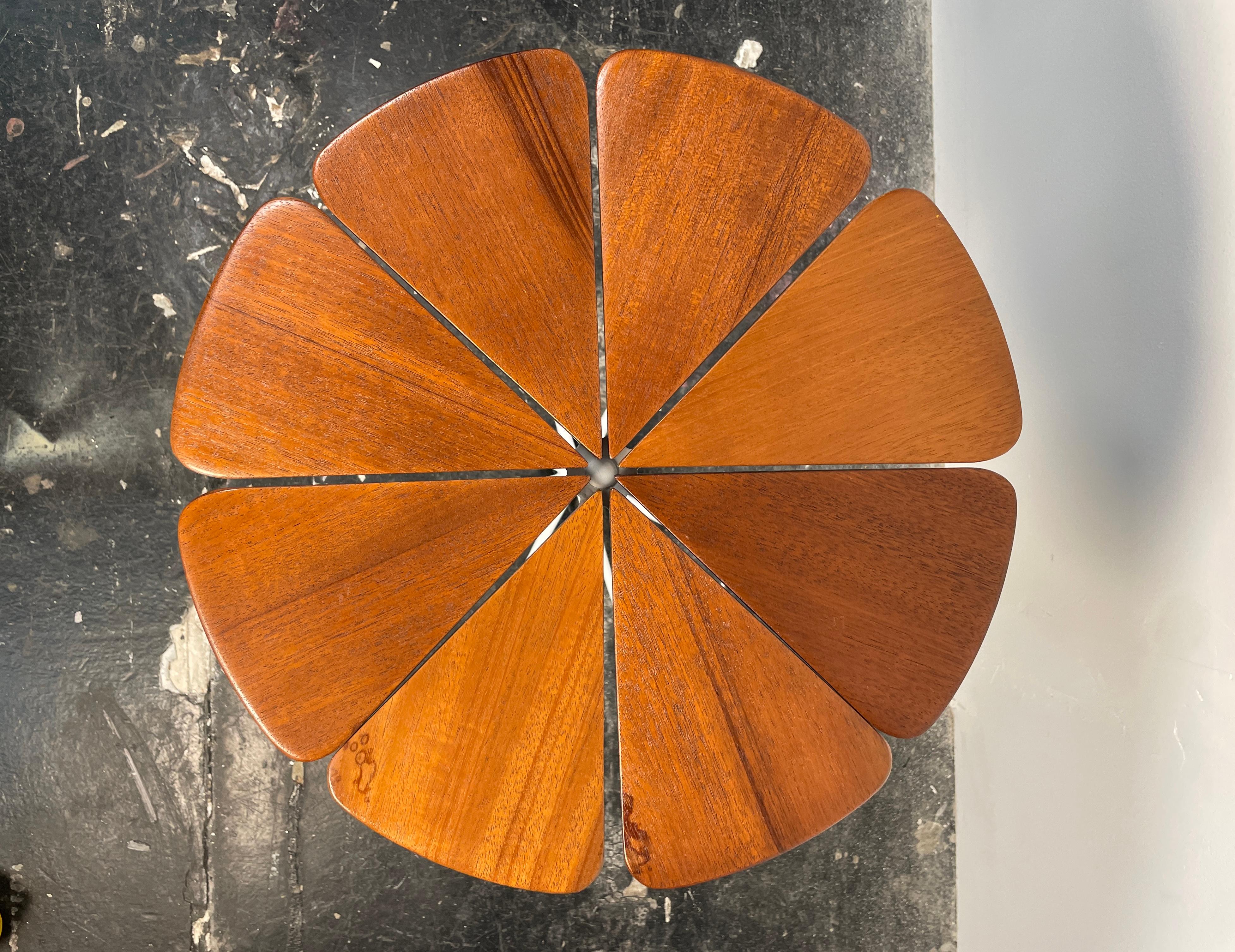 Wood California Redwood Petal Side Table designed by Richard Shultz for Knoll
