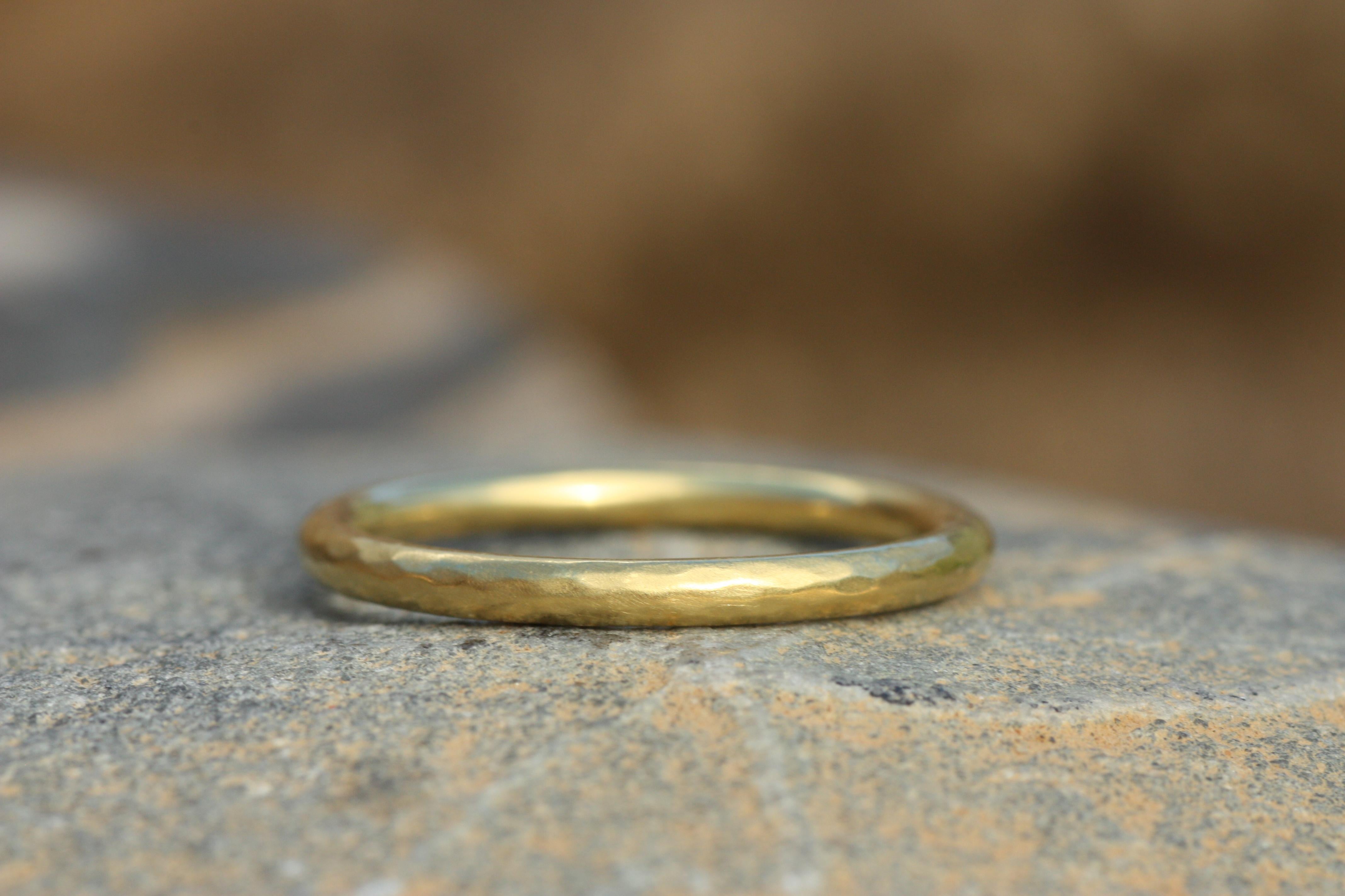 For Sale:  1.8mm Thin Wire Band – Made in USA, California-Mined 20K Yellow Gold, Handmade 2