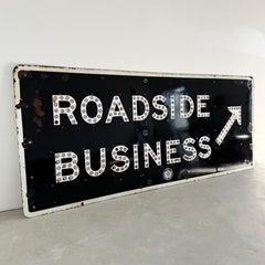California ROADSIDE BUSINESS Freeway Sign, 1950s USA