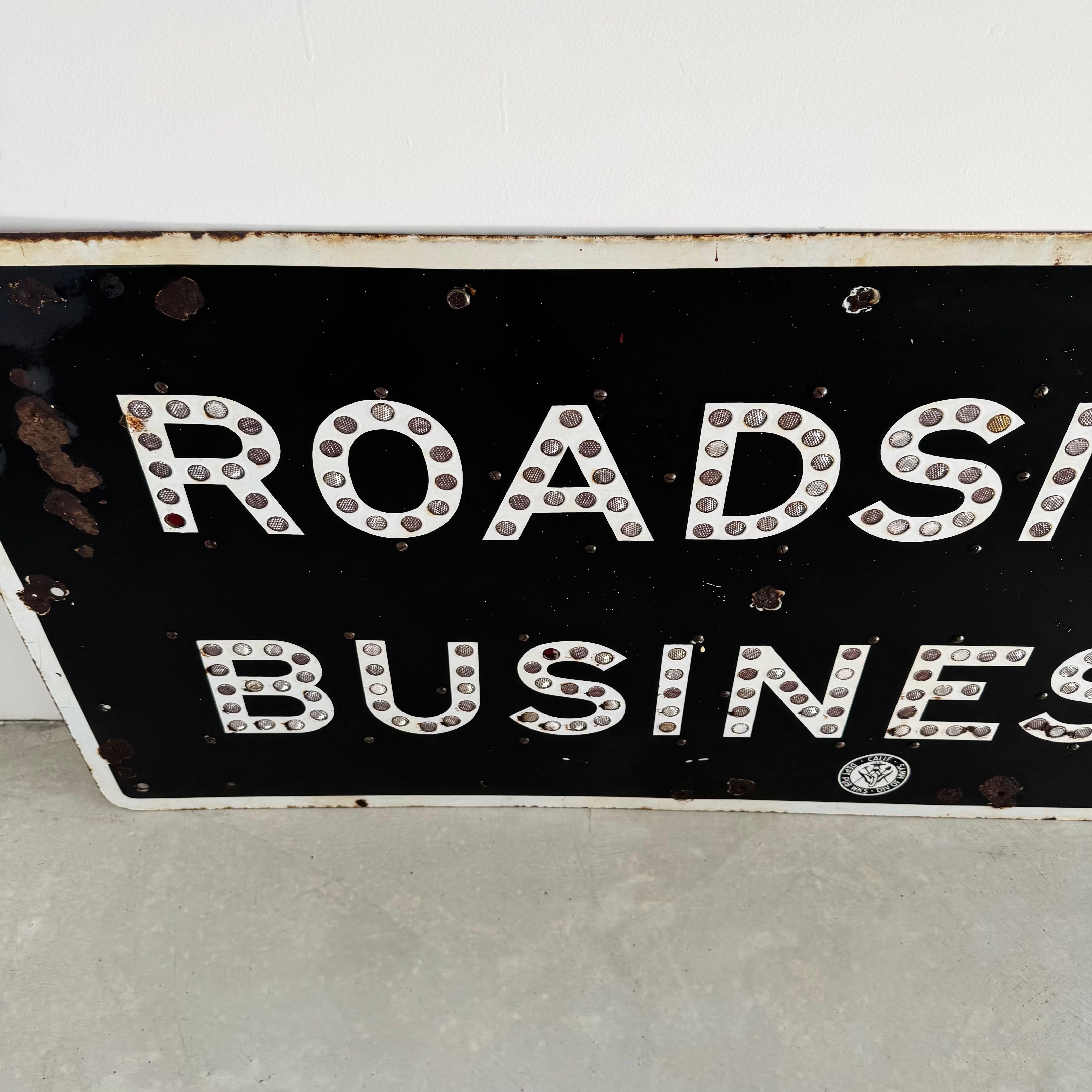 Mid-20th Century California ROADSIDE BUSINESS Freeway Sign, 1950s USA For Sale