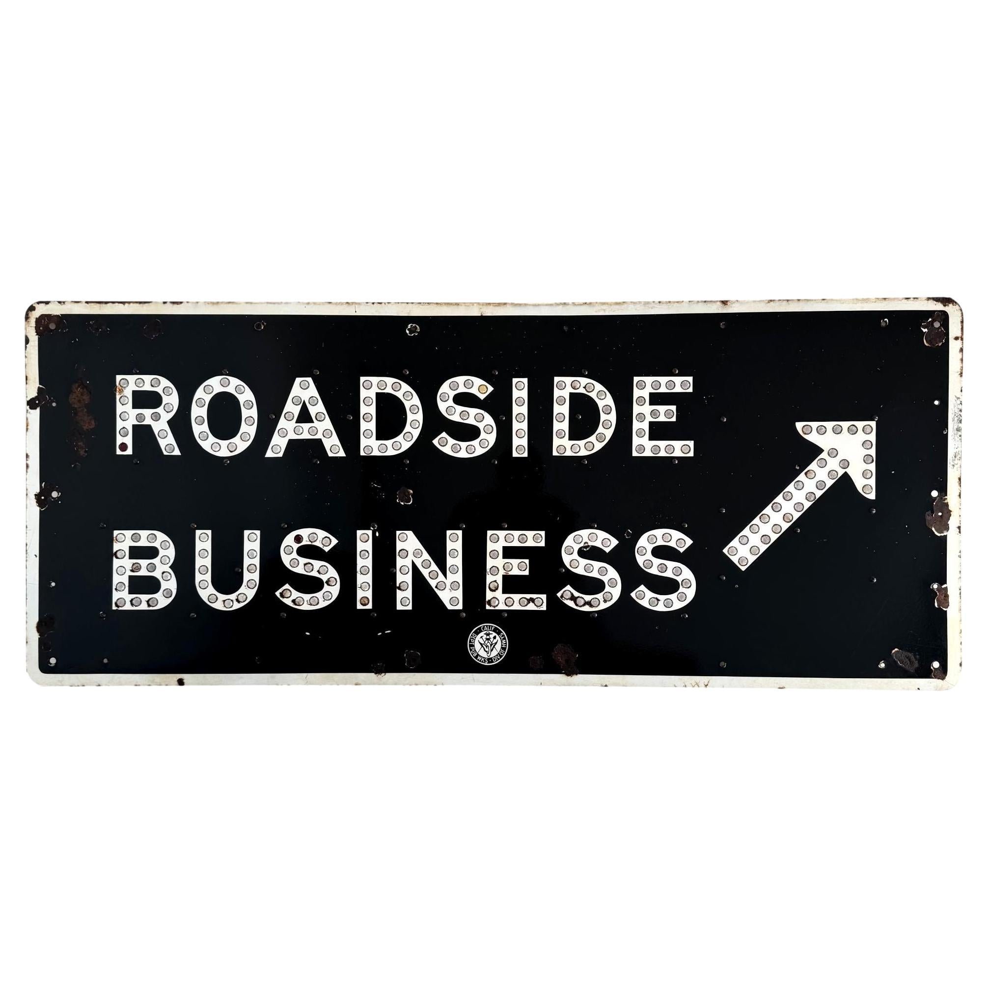 California ROADSIDE BUSINESS Freeway Sign, 1950s USA