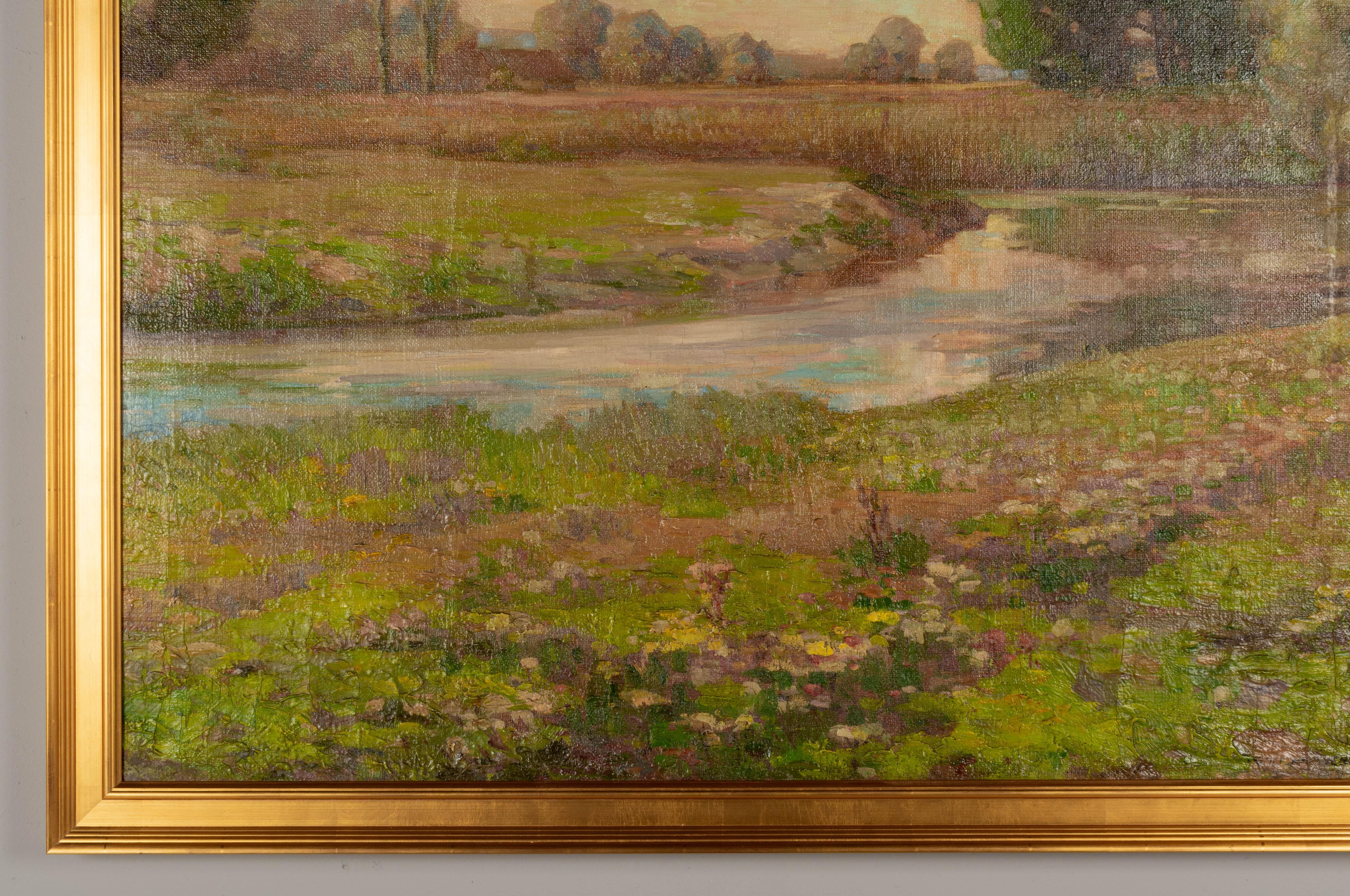 20ième siècle Peinture de paysage de l'école de Californie de style impressionniste en vente