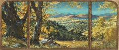 Looking Out Over the Vineyards, Early 20th Century Landscape Panorama
