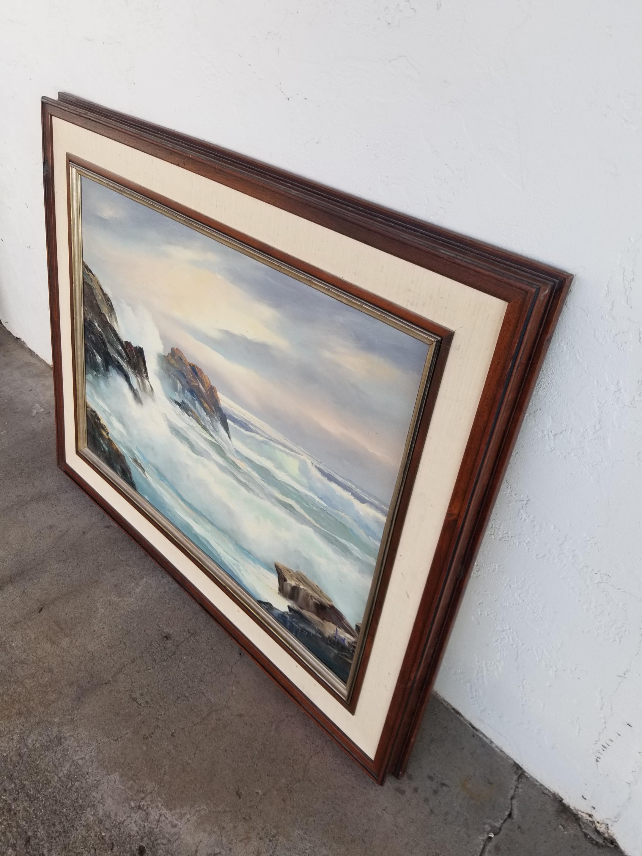 California Seascape Painting by Alfred Dupont 1