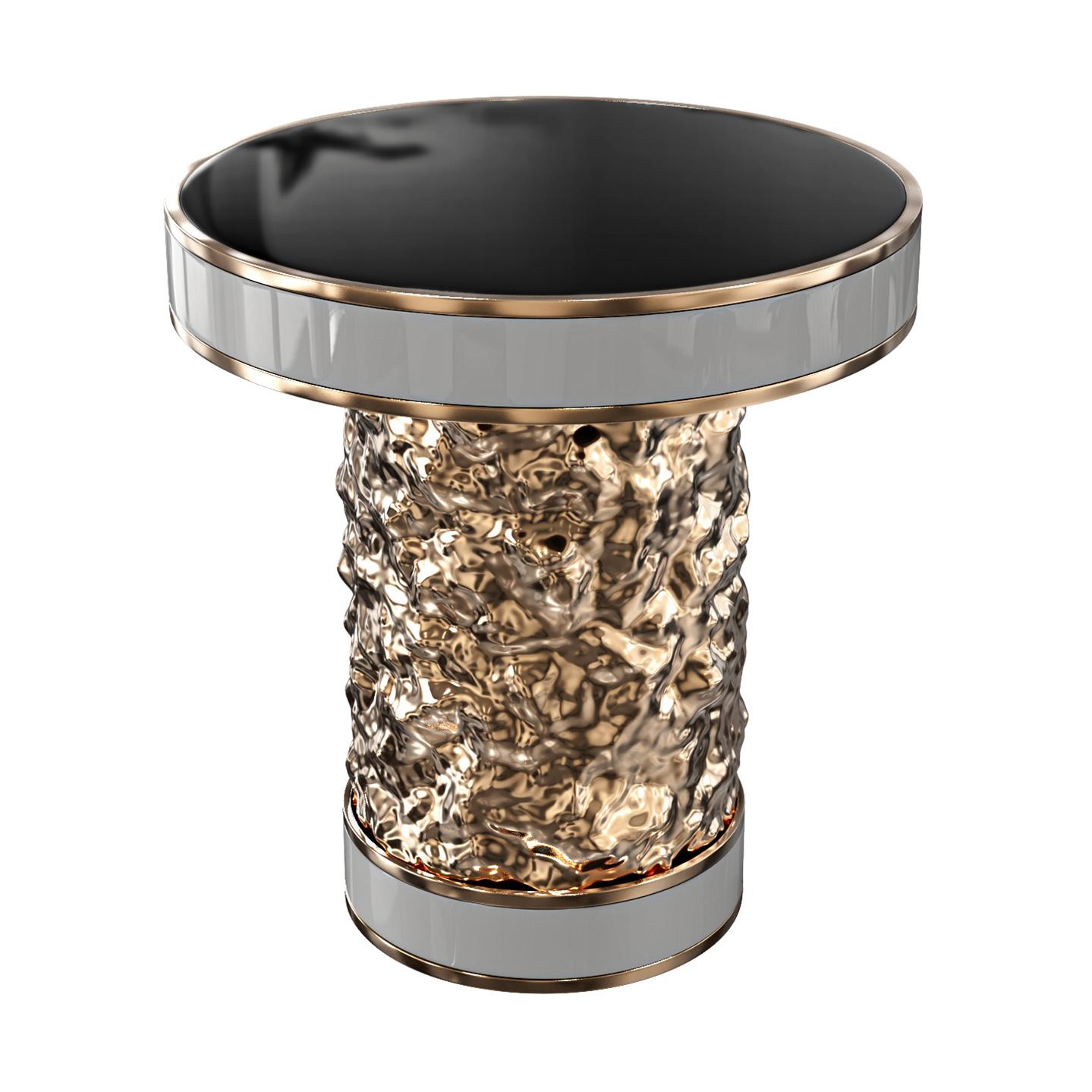 Beistelltisch „California“ aus Bronze und Edelstahl, handgefertigt, Istanbul (Handgefertigt) im Angebot