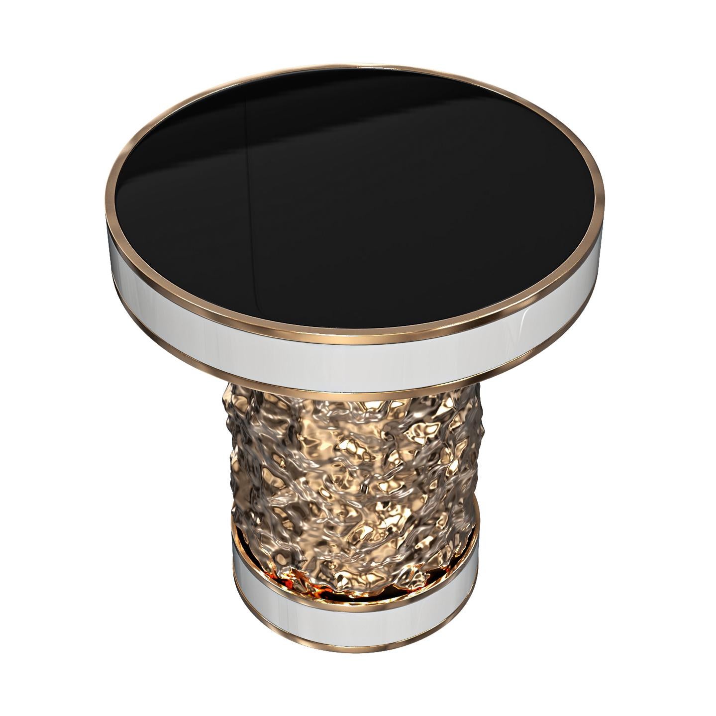 Beistelltisch „California“ aus Bronze und Edelstahl, handgefertigt, Istanbul im Angebot 1