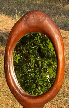 California Studio Carved Redwood Table Mirror