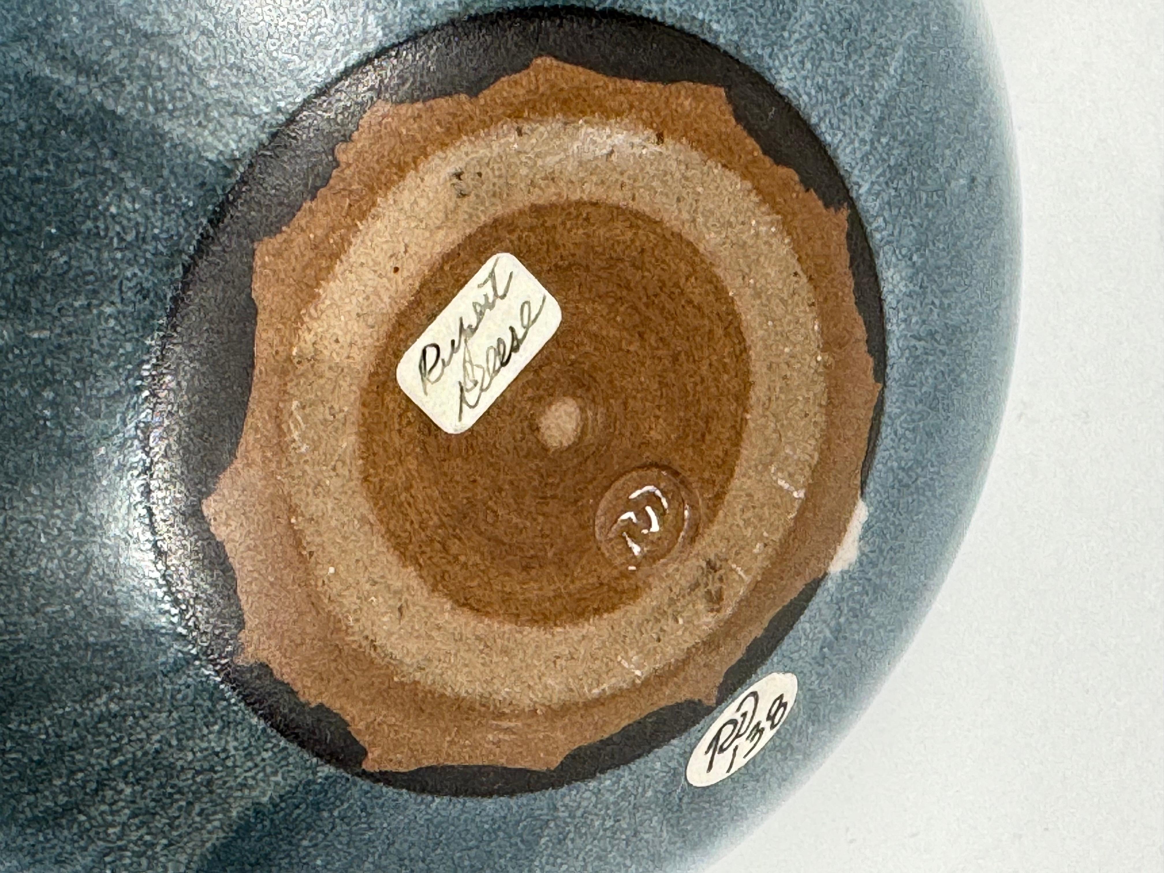 Hand-Crafted California Studio Ceramic Artist Rupert Deese Bulbous  Vase (1924-2010) For Sale