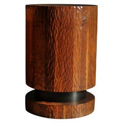 California Studio Chip-Carved Stump Table, 1980s