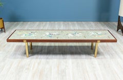 California Studio Coffee Table with Venetian Tile-Top by Conrad Divine