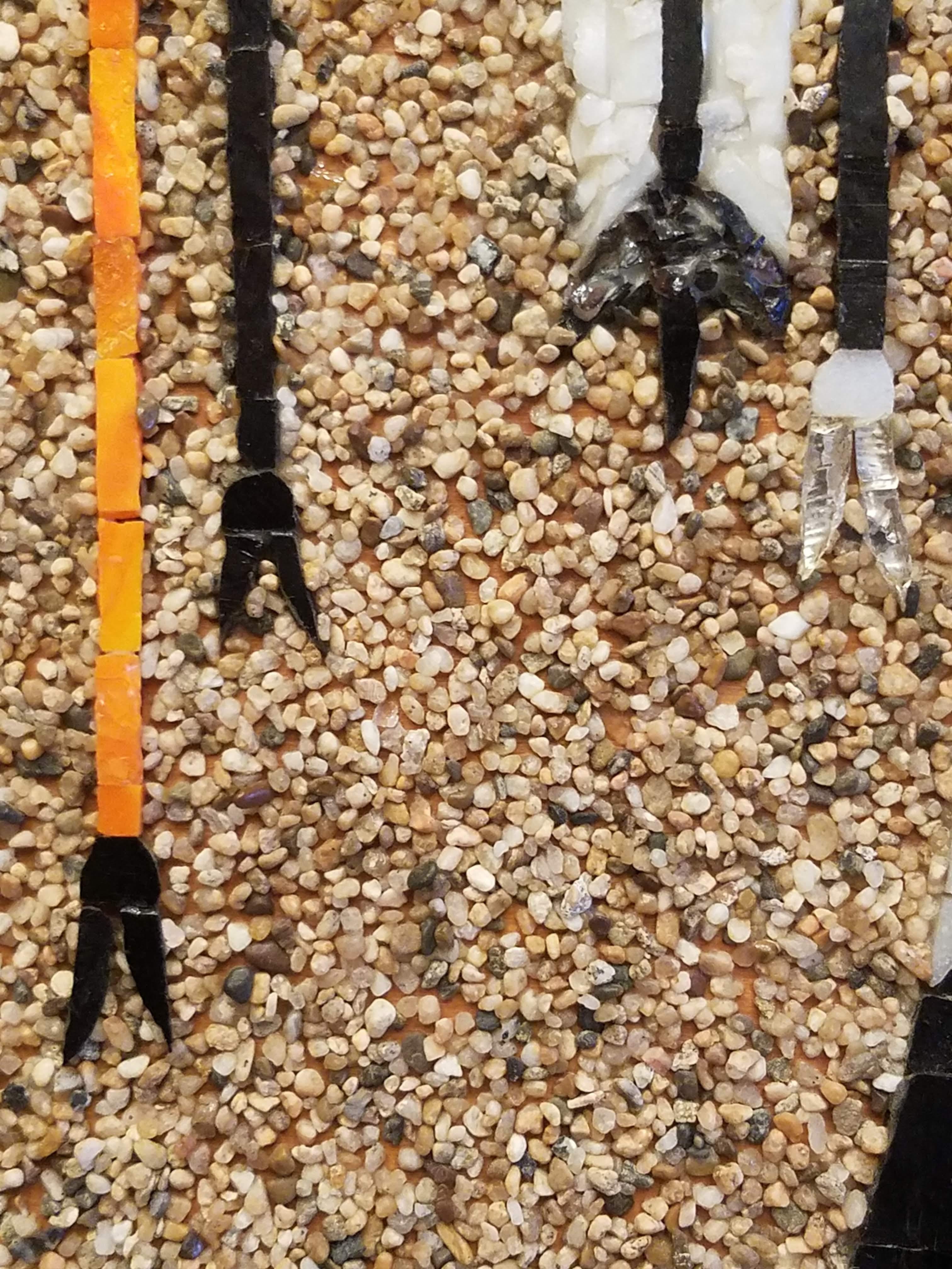 Kalifornien Studio Mosaik Navajo Sand Gemälde Yei Tänzerin Regenbogen 1960 Guardians im Angebot 2