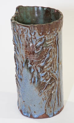 California Studio Organic Pottery Vessel Brush Pot Vase