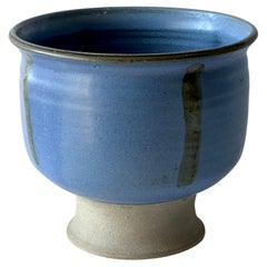 California Studio Periwinkle Blue Stoneware Planter Pot