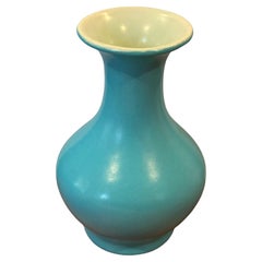 Blaue und weiße Vase aus California Studio Pottery von Catalina Pottery
