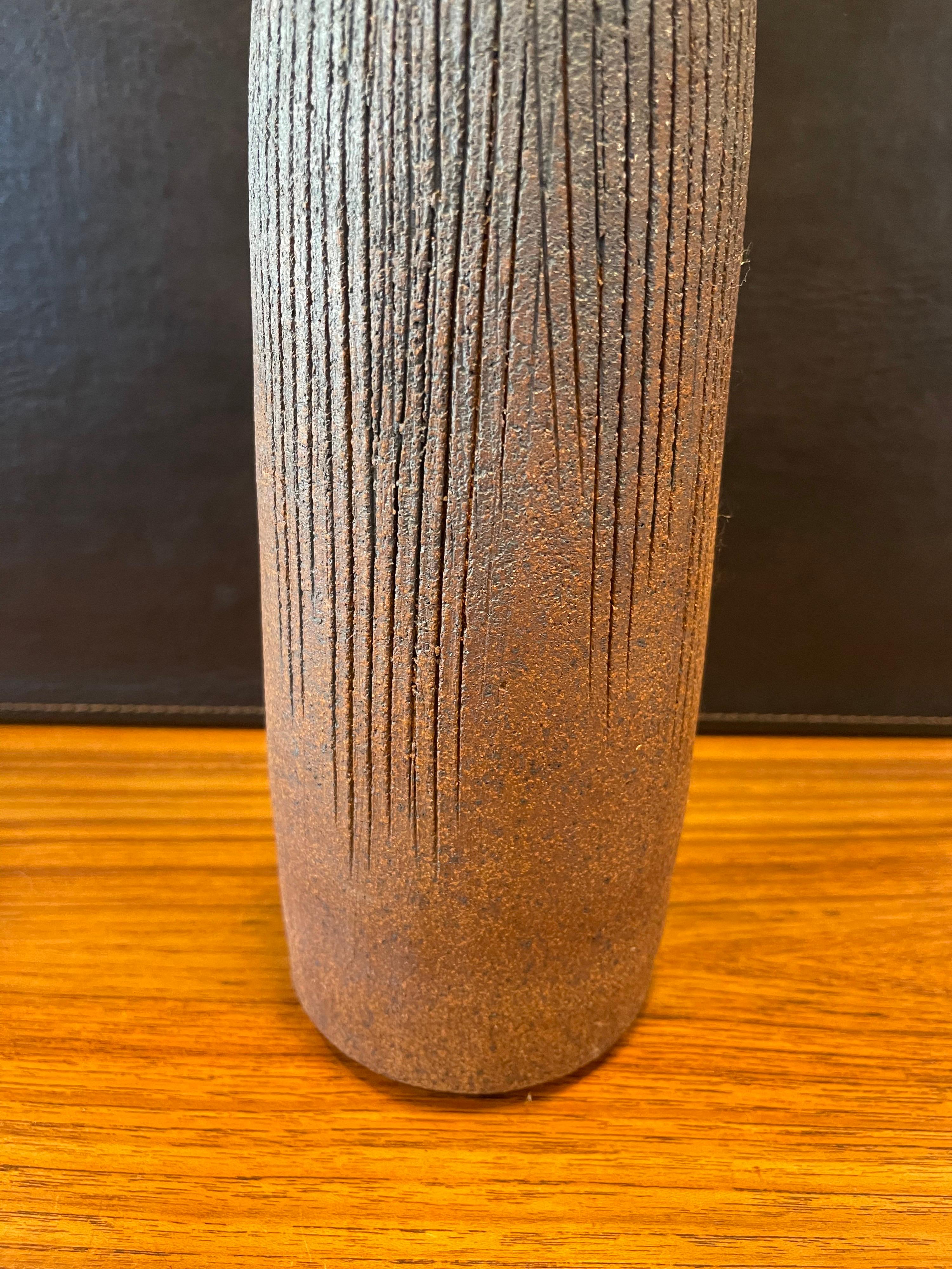 20th Century California Studio Pottery Earthenware Vase For Sale