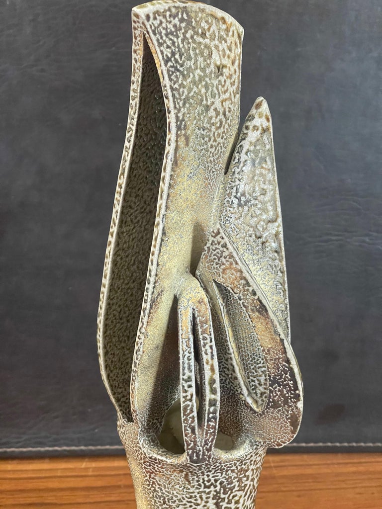 California Studio Pottery Ikebana Vase For Sale at 1stDibs