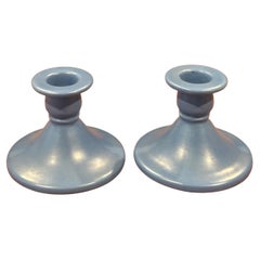 Candeleros Robin Egg Blue de California Studio Pottery by Catalina Pottery