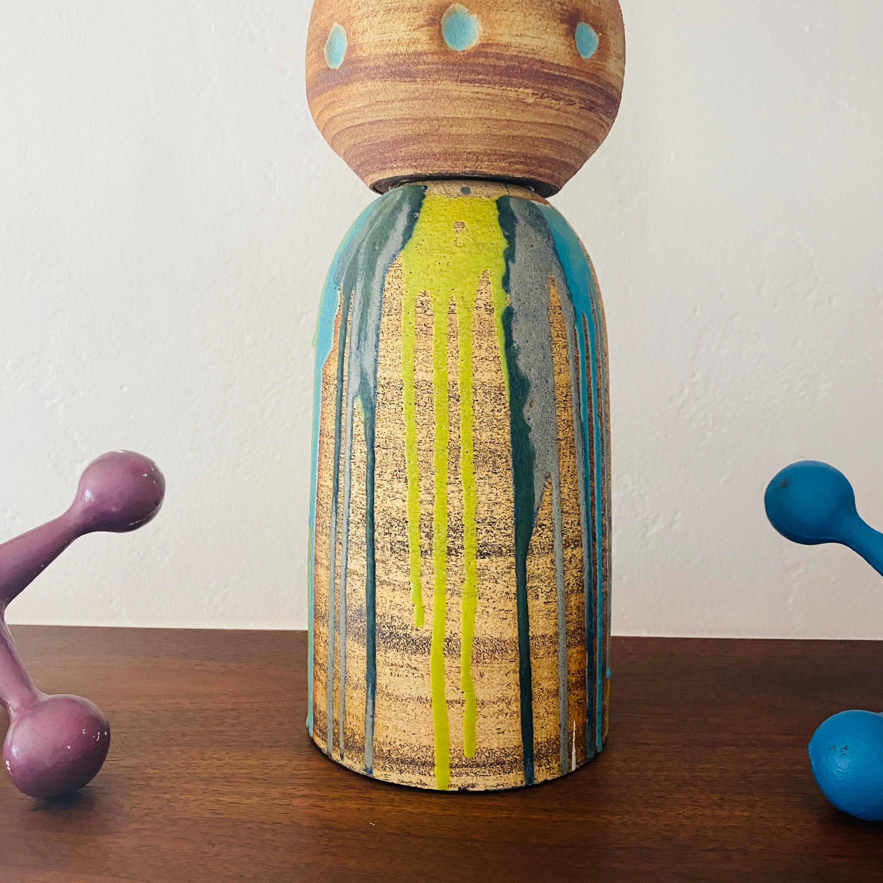 Americano Vaso scultoreo California Pottery di Michael Hickman in vendita